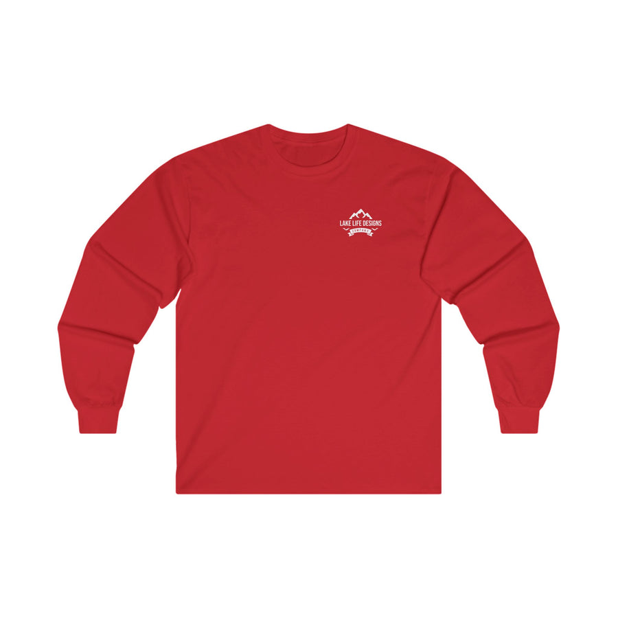 Lake Gaston Life Unisex Cotton Long Sleeve Tee - BACK PRINTED - North Carolina and Virginia Lake