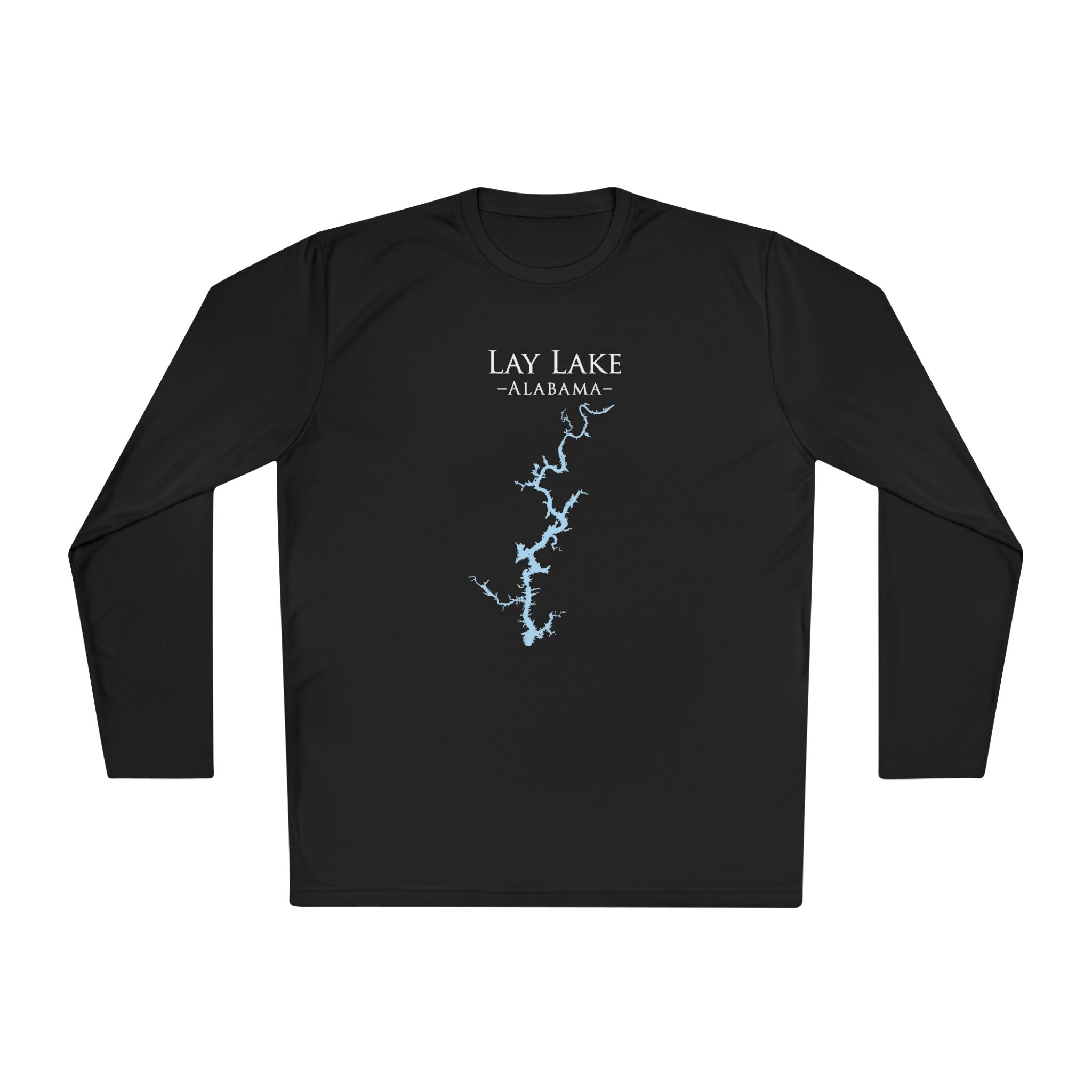 Lay Lake Alabama Dri-fit Boating Shirt – Breathable Material – Men's Long Sleeve Moisture Wicking Tee – Alabama Lake