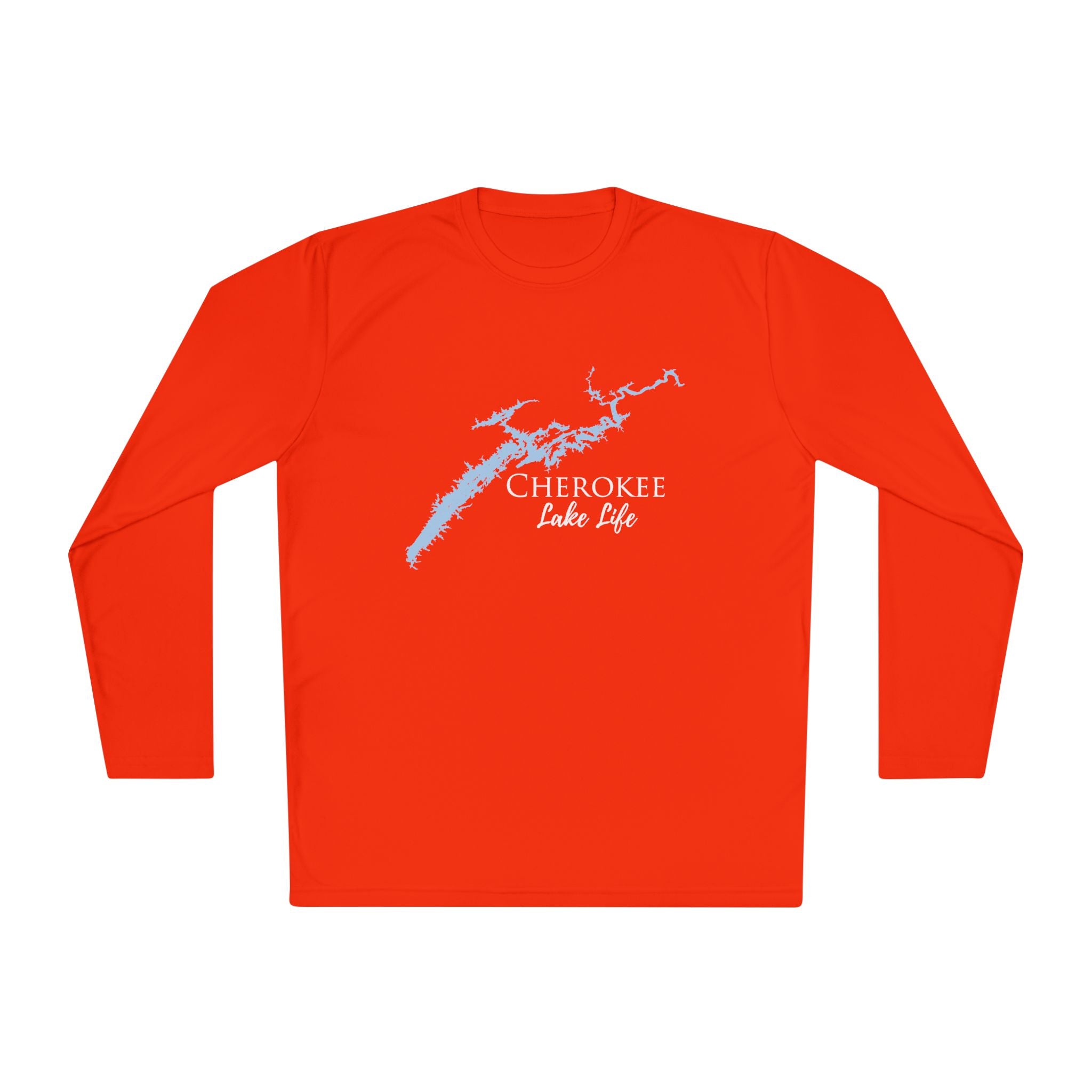 Cherokee Lake Life Dri-fit Boating Shirt – Breathable Material – Men's Long Sleeve Moisture Wicking Tee – Tennessee Lake