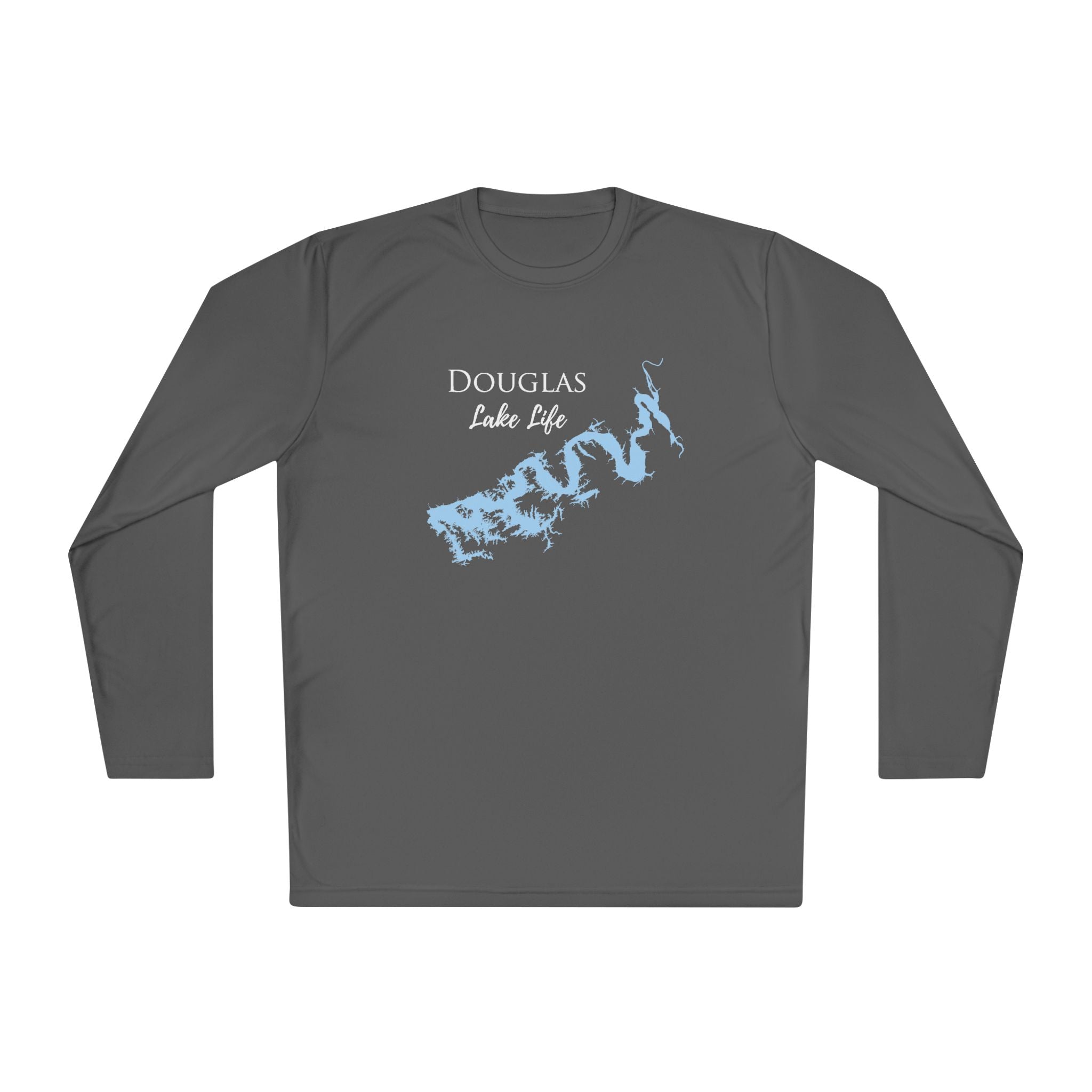 Douglas Lake Life Dri-fit Boating Shirt – Breathable Material – Men's Long Sleeve Moisture Wicking Tee – Tennessee Lake