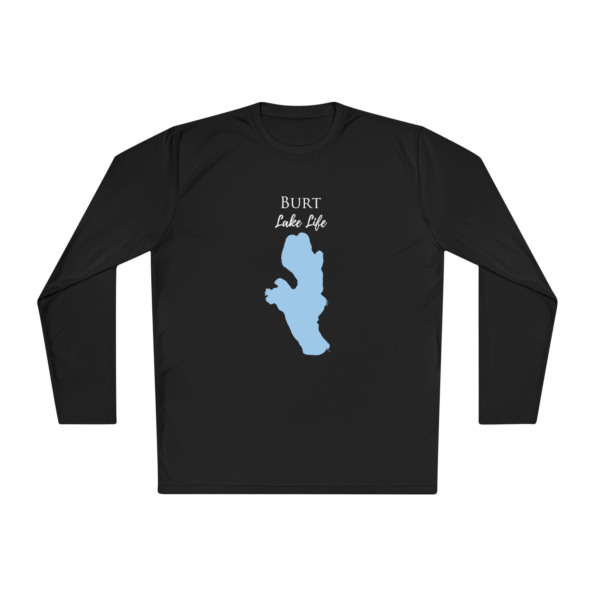 Burt Lake Life Dri-fit Boating Shirt – Breathable Material – Men's Long Sleeve Moisture Wicking Tee – Michigan Lake