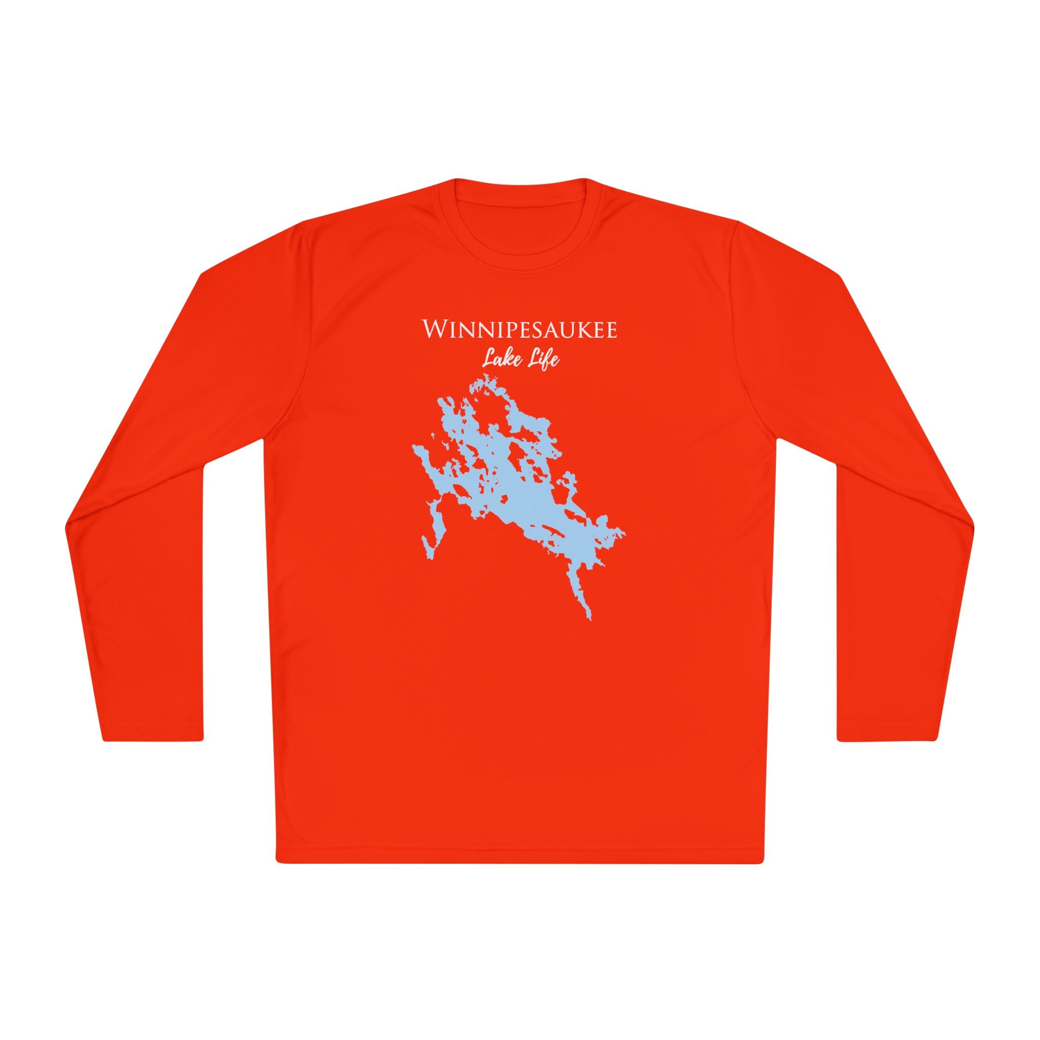 Winnipesaukee Lake Life Dri-fit Boating Shirt – Breathable Material – Men's Long Sleeve Moisture Wicking Tee – New Hampshire Lake