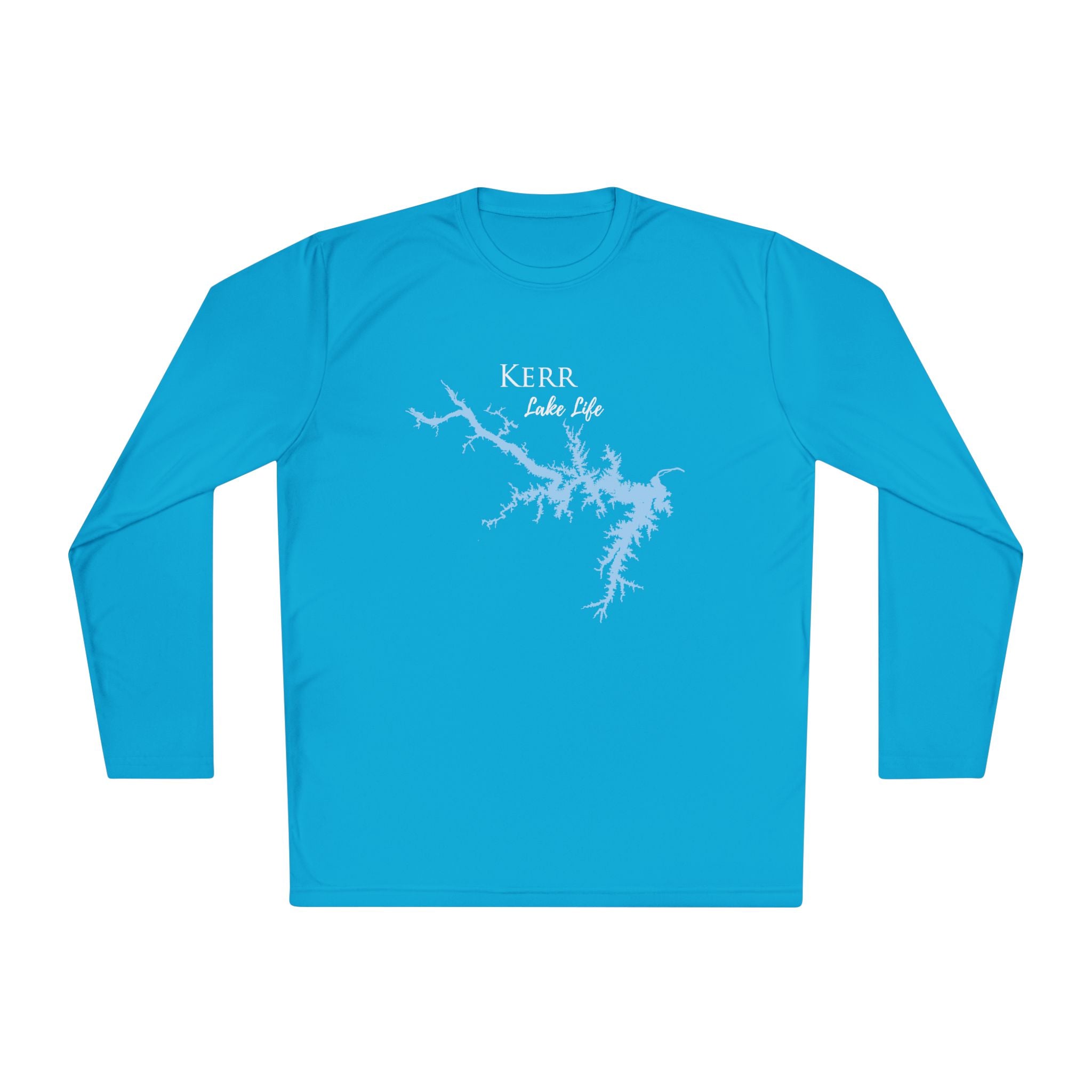 Kerr Lake Life Dri-fit Boating Shirt – Breathable Material – Men's Long Sleeve Moisture Wicking Tee – North Carolina and Virginia Lake
