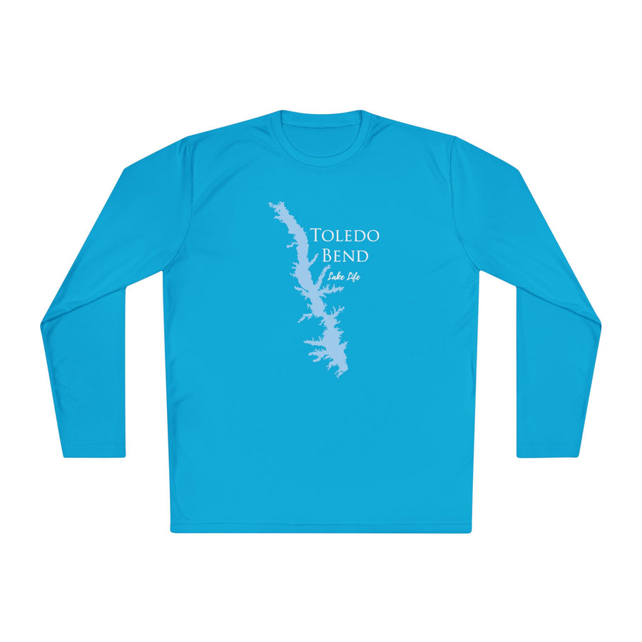 Toledo Bend Lake Life Dri-fit Boating Shirt – Breathable Material – Men's Long Sleeve Moisture Wicking Tee – Louisiana and Texas Lake
