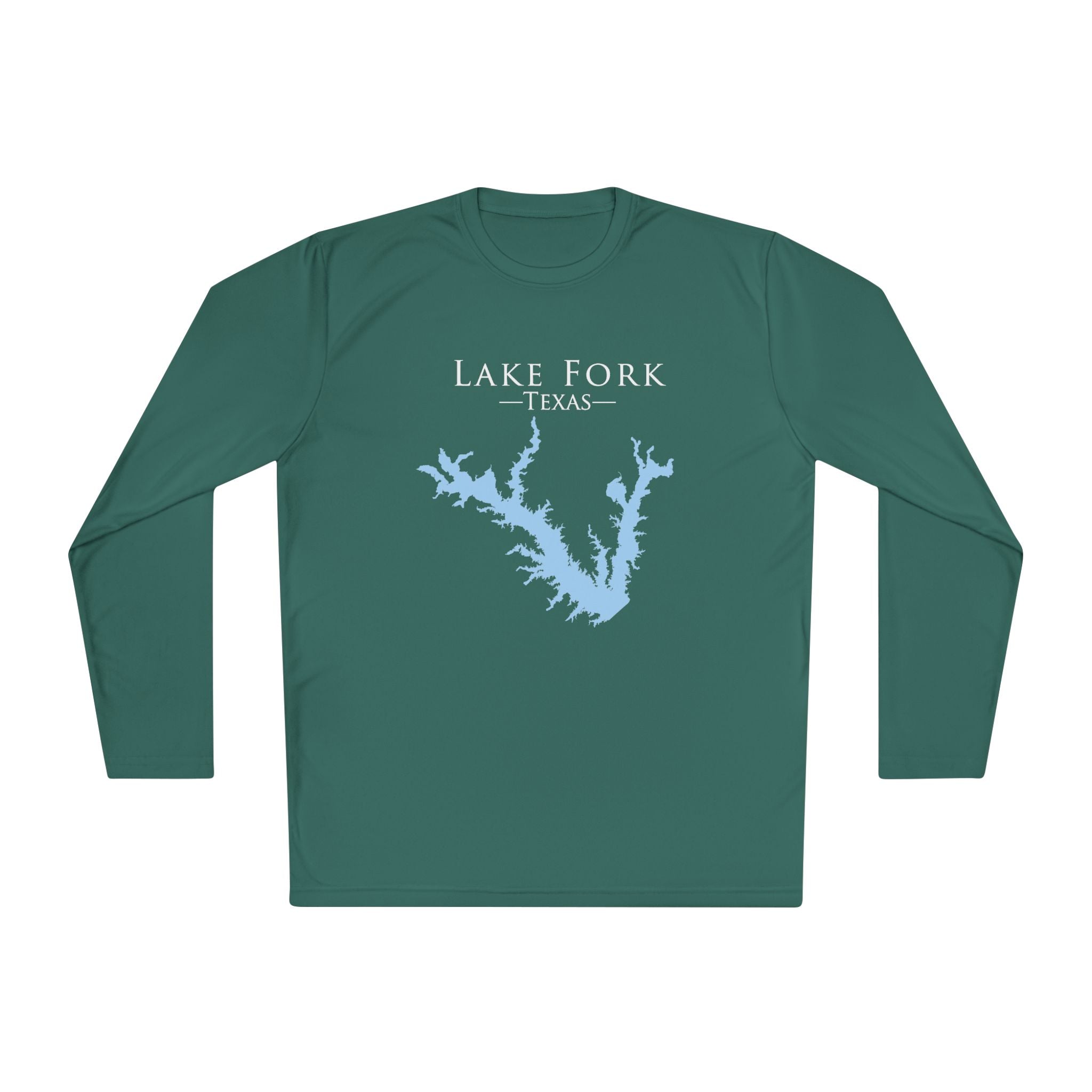 Lake Fork Texas Dri-fit Boating Shirt – Breathable Material – Men's Long Sleeve Moisture Wicking Tee – Texas Lake