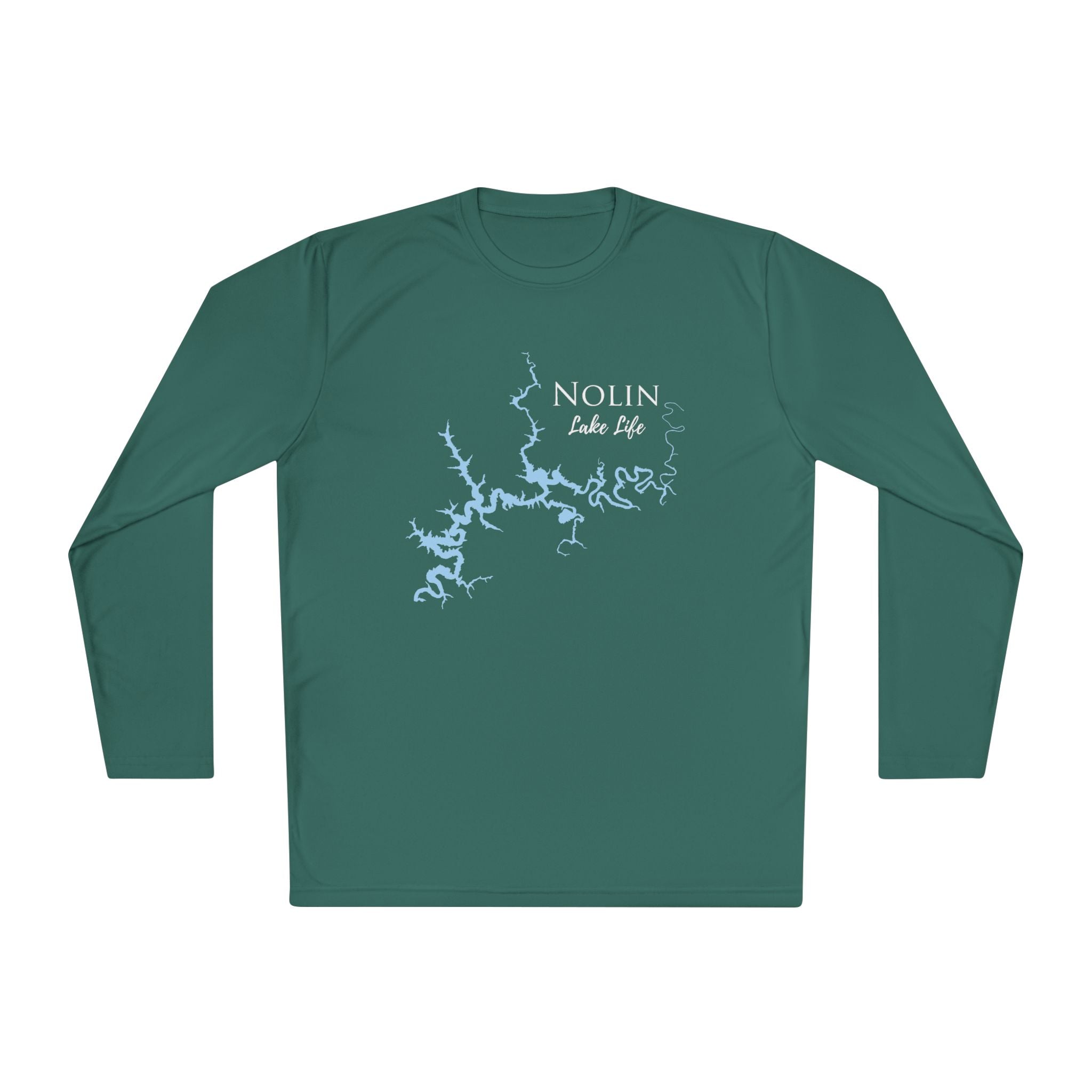 Nolin Lake Life Dri-fit Boating Shirt – Breathable Material – Men's Long Sleeve Moisture Wicking Tee – Kentucky Lake
