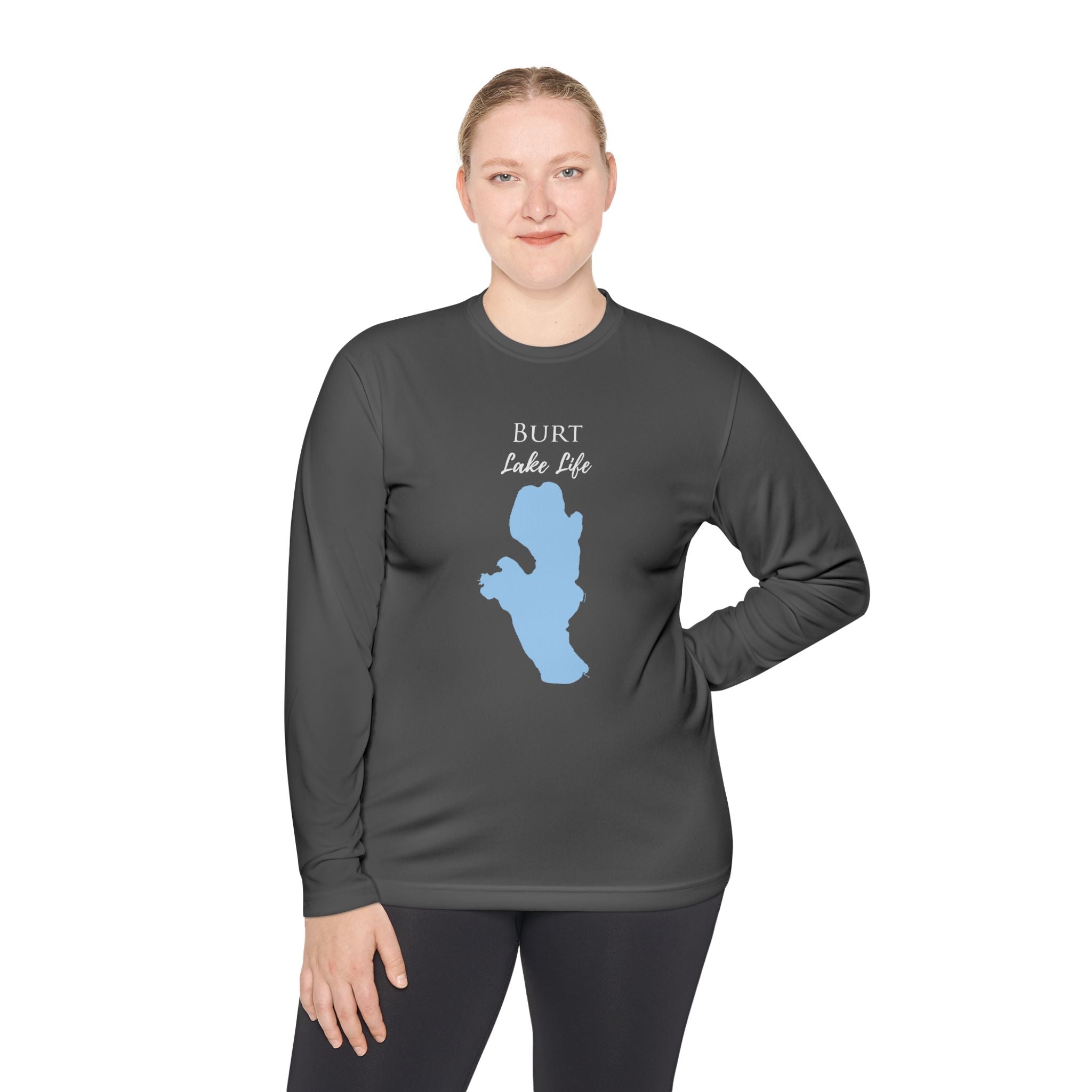 Burt Lake Life Dri-fit Boating Shirt – Breathable Material – Men's Long Sleeve Moisture Wicking Tee – Michigan Lake