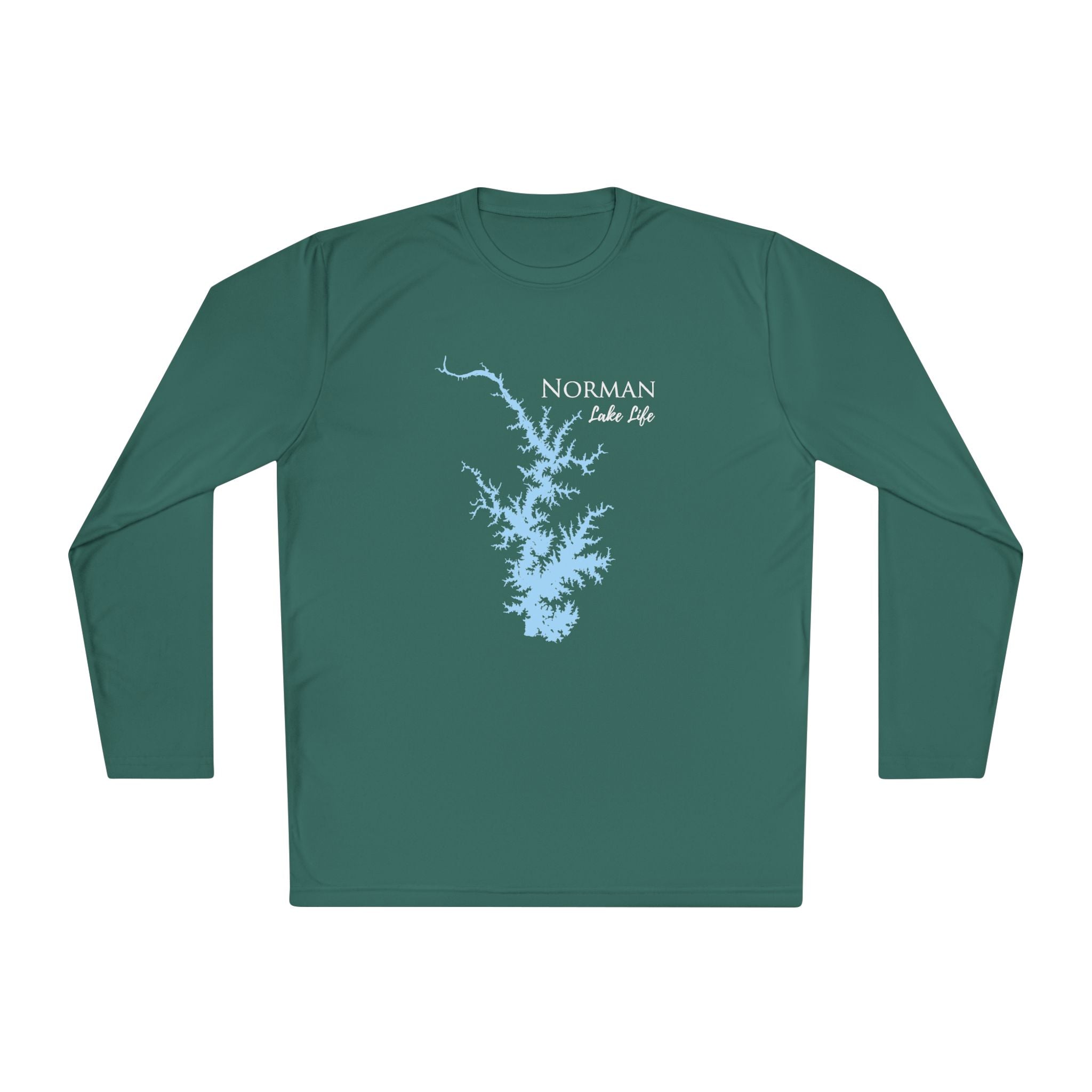 Norman Lake Life Dri-fit Boating Shirt – Breathable Material – Men's Long Sleeve Moisture Wicking Tee – North Carolina Lake