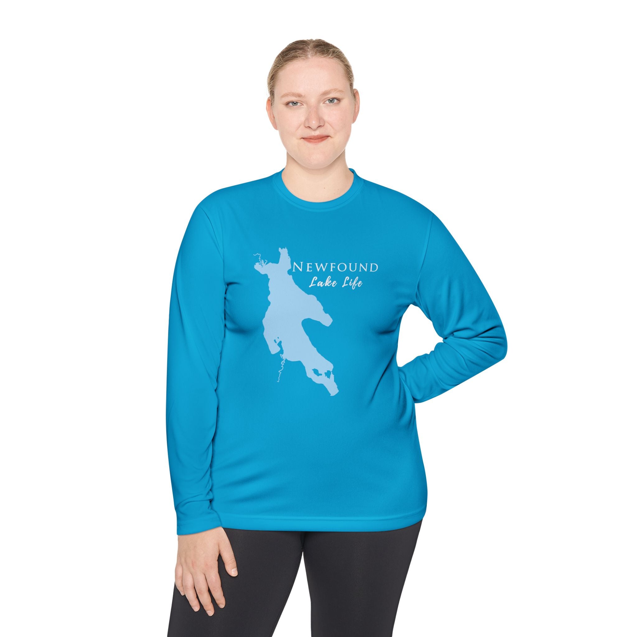 Newfound Lake Life Dri-fit Boating Shirt – Breathable Material – Men's Long Sleeve Moisture Wicking Tee – New Hampshire Lake