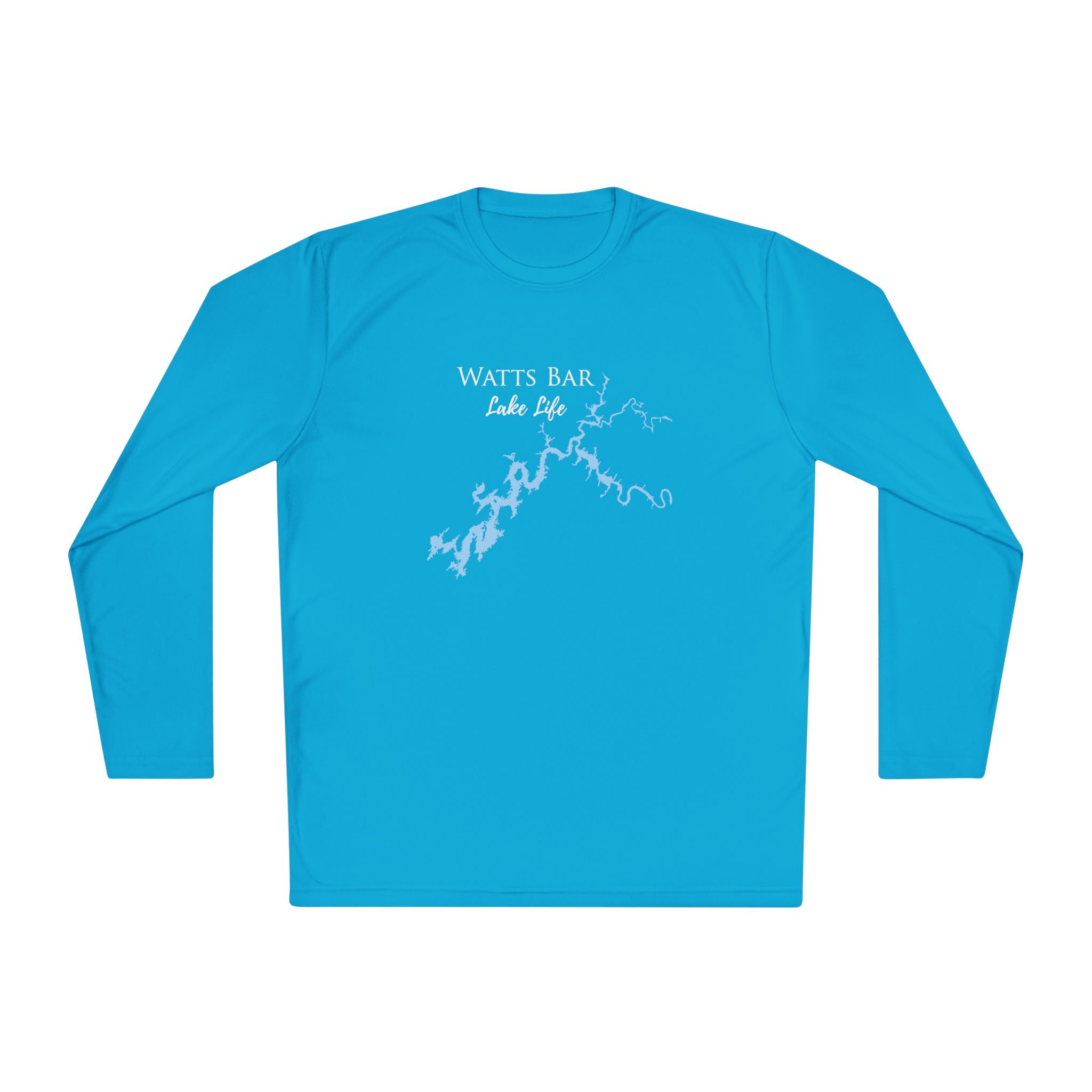 Watts Bar Lake Life Dri-fit Boating Shirt – Breathable Material – Men's Long Sleeve Moisture Wicking Tee – Tennessee Lake