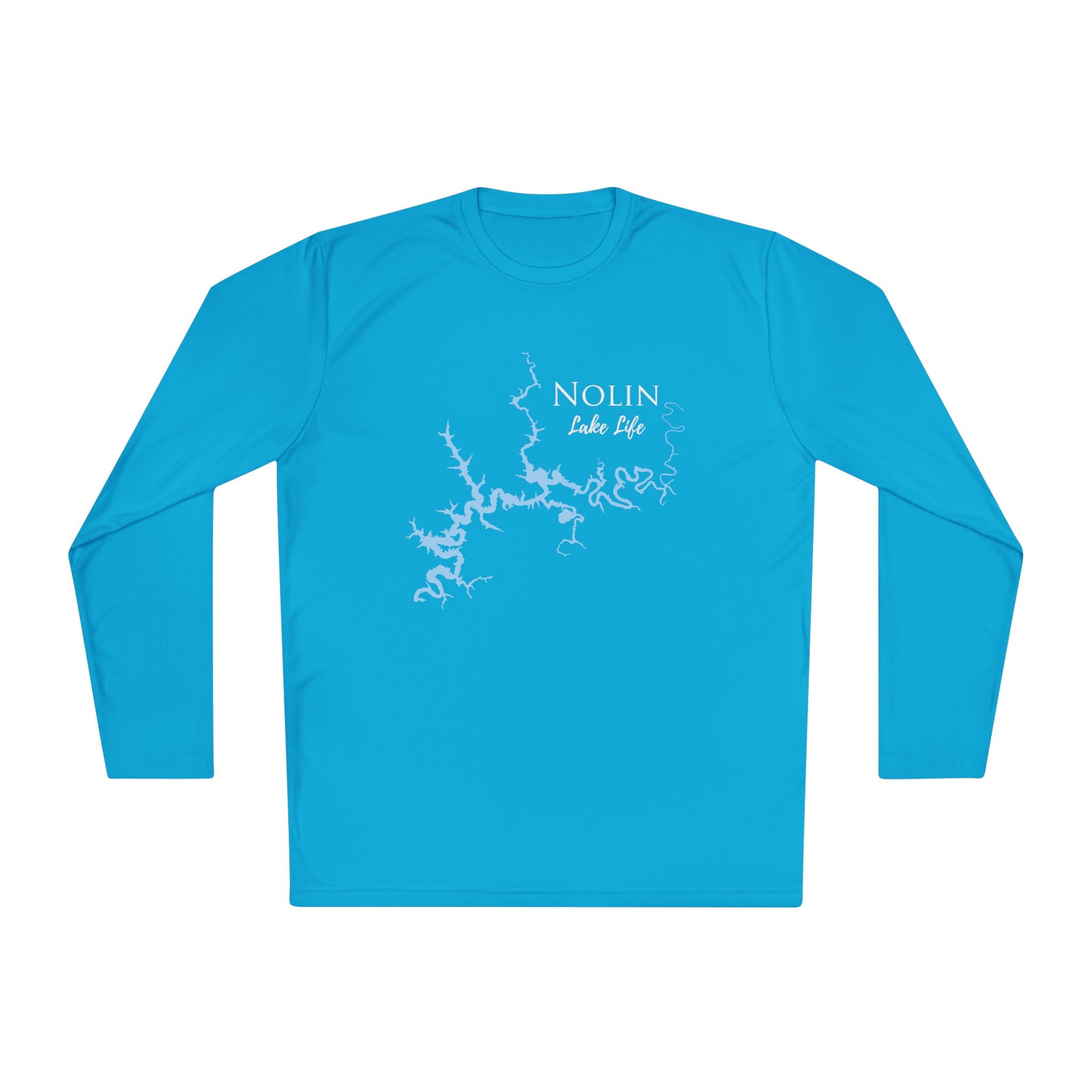 Nolin Lake Life Dri-fit Boating Shirt – Breathable Material – Men's Long Sleeve Moisture Wicking Tee – Kentucky Lake
