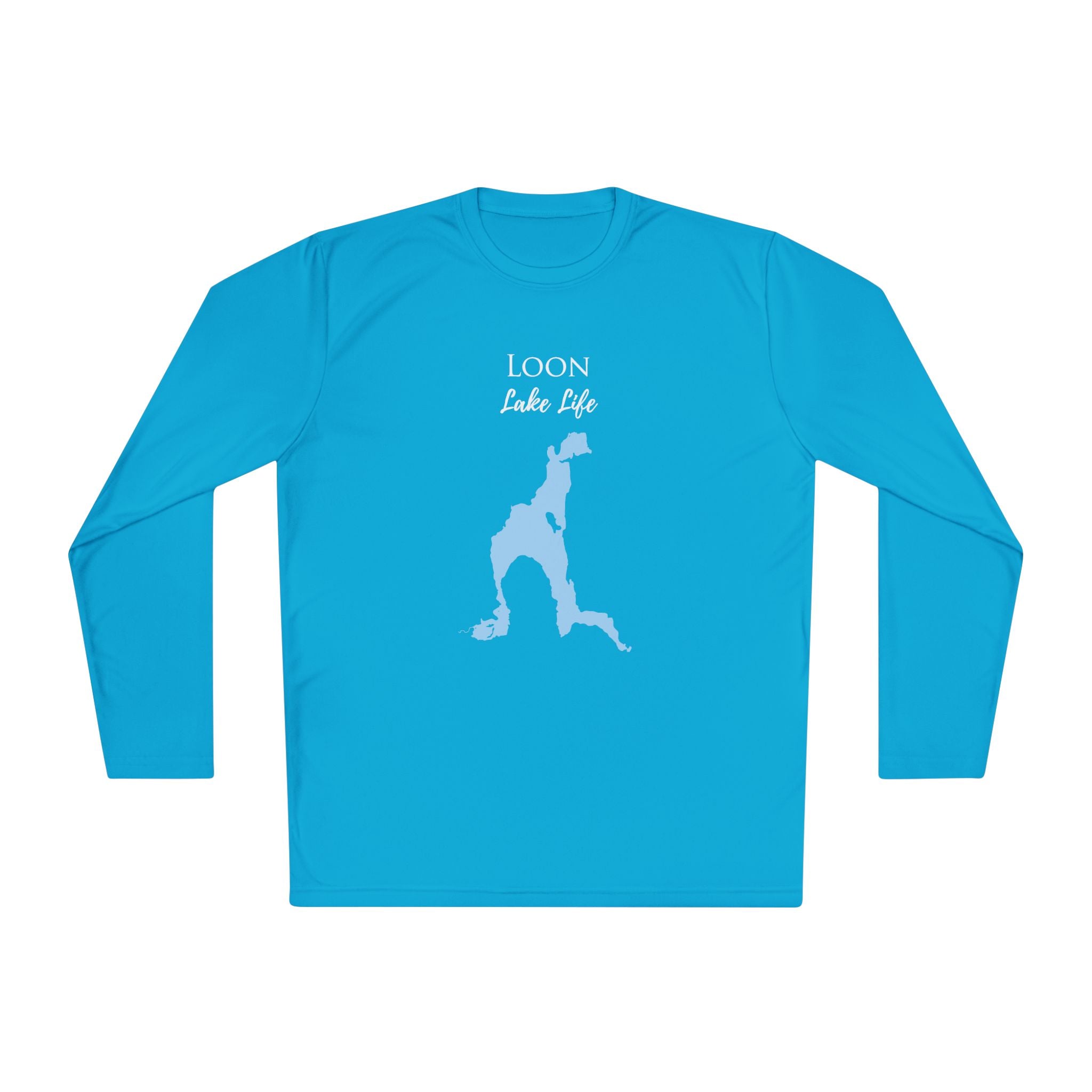 Loon Lake Life Dri-fit Boating Shirt – Breathable Material – Men's Long Sleeve Moisture Wicking Tee – New York Lake