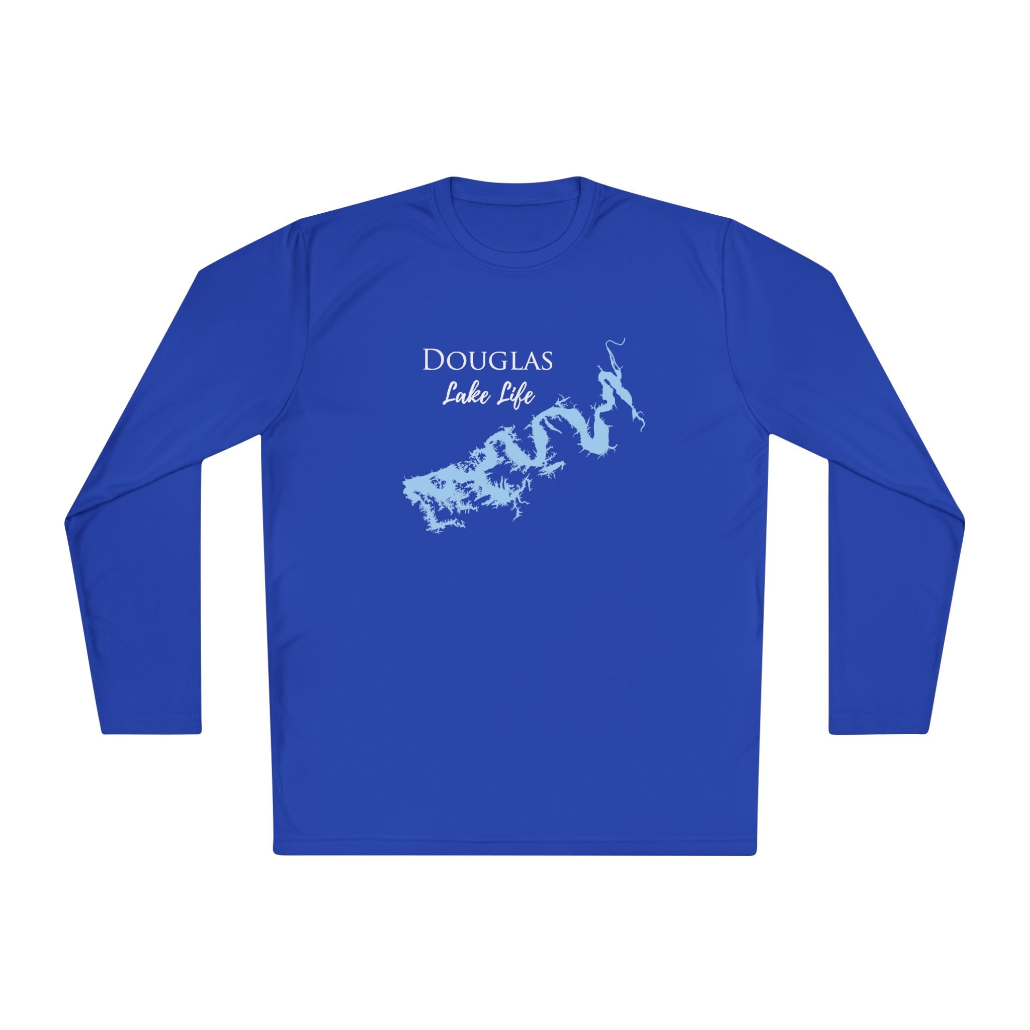 Douglas Lake Life Dri-fit Boating Shirt – Breathable Material – Men's Long Sleeve Moisture Wicking Tee – Tennessee Lake
