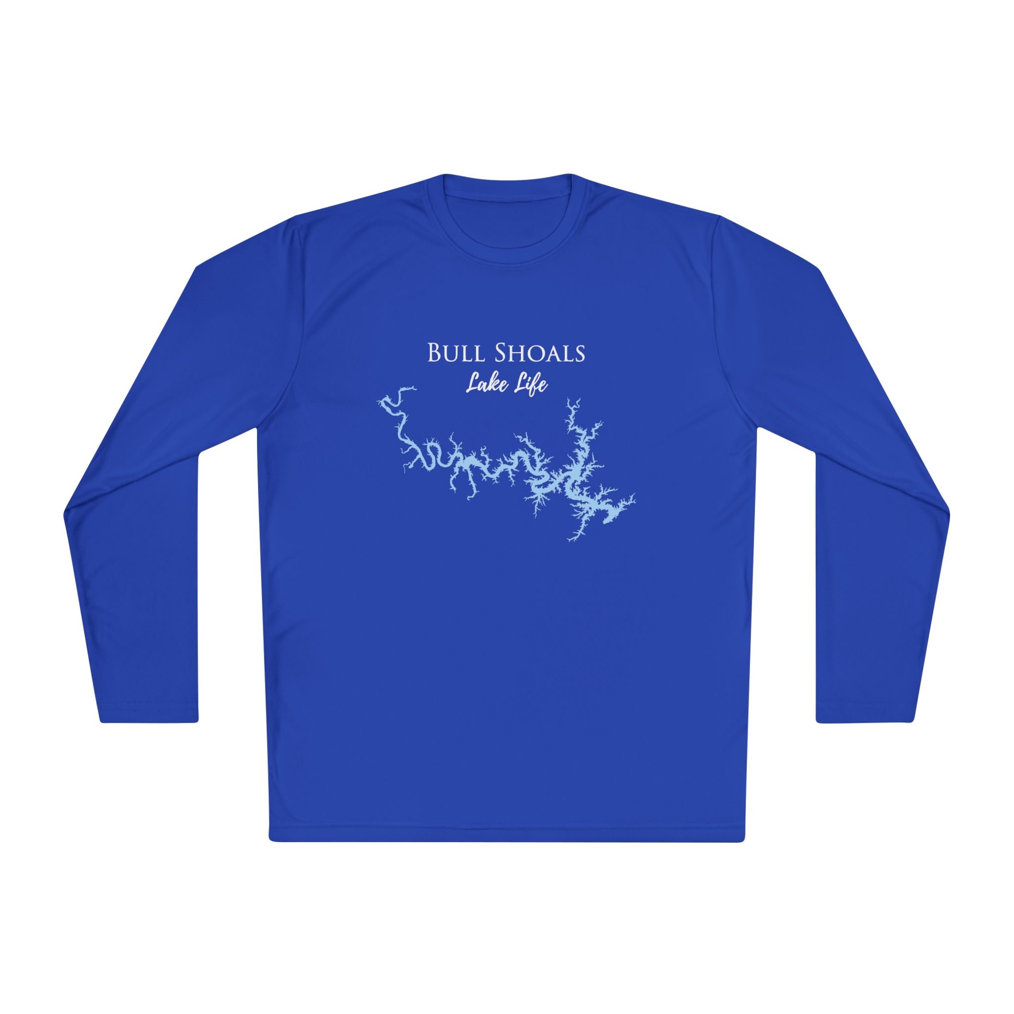 Bull Shoals Lake Life Dri-fit Boating Shirt – Breathable Material – Men's Long Sleeve Moisture Wicking Tee – Arkansas Lake