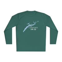 Cherokee Lake Life Dri-fit Boating Shirt – Breathable Material – Men's Long Sleeve Moisture Wicking Tee – Tennessee Lake