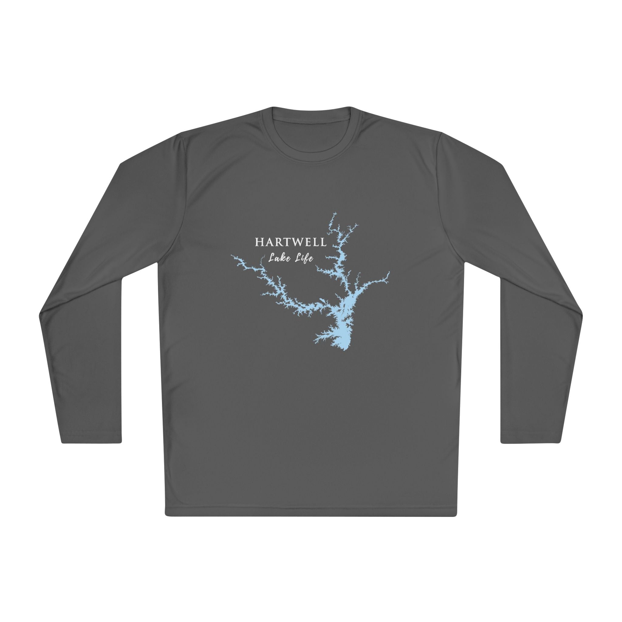 Hartwell Lake Life Dri-fit Boating Shirt – Breathable Material – Men's Long Sleeve Moisture Wicking Tee – South Carolina Lake