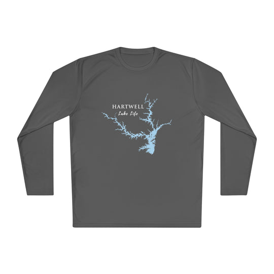 Hartwell Lake Life Dri-fit Boating Shirt – Breathable Material – Men's Long Sleeve Moisture Wicking Tee – South Carolina Lake