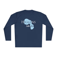 Higgins Lake Life Dri-fit Boating Shirt – Breathable Material – Men's Long Sleeve Moisture Wicking Tee – Michigan Lake
