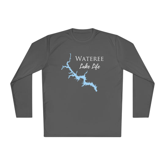 Wateree Lake Life Dri-fit Boating Shirt – Breathable Material – Men's Long Sleeve Moisture Wicking Tee – South Carolina Lake