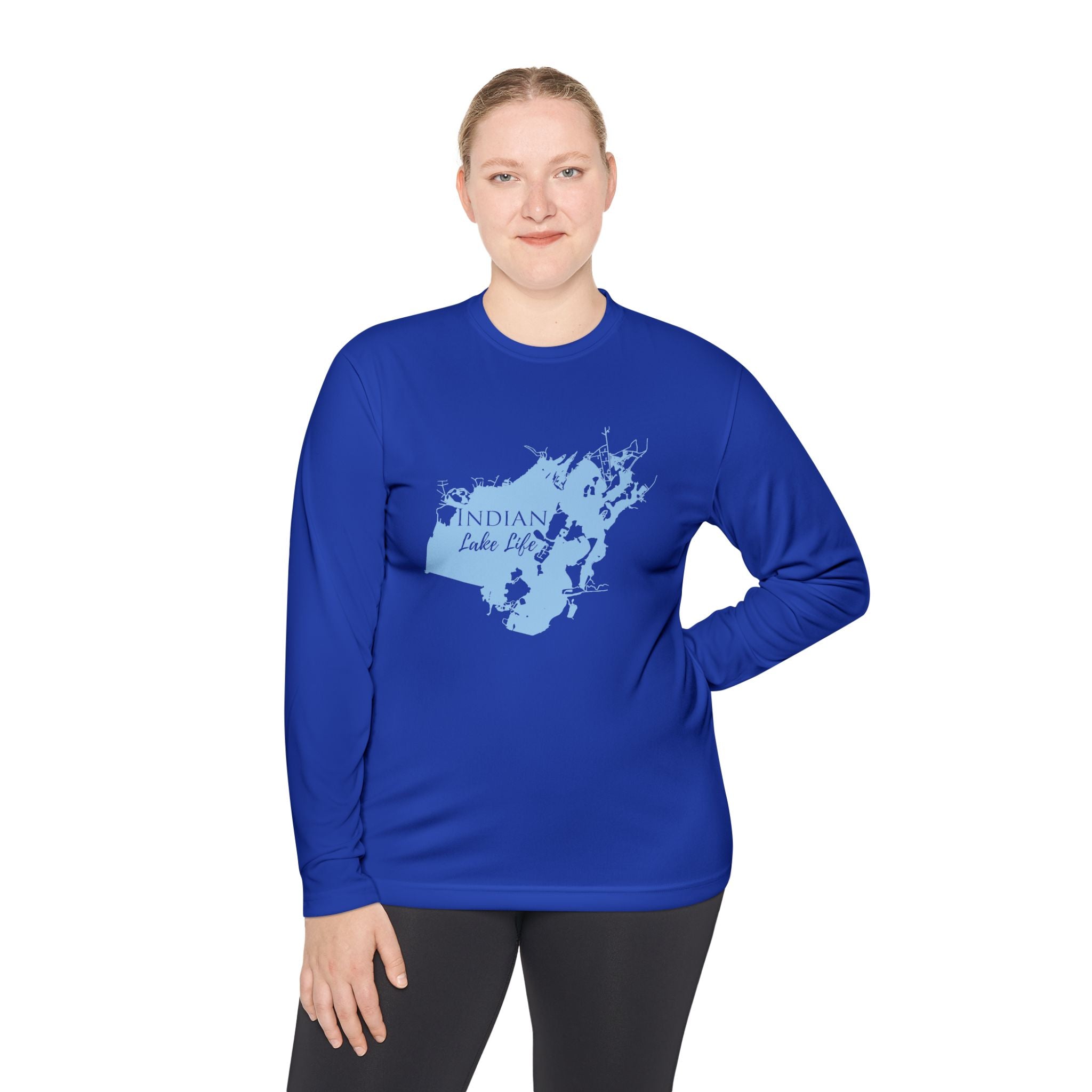 Indian Lake Life Dri-fit Boating Shirt – Breathable Material – Men's Long Sleeve Moisture Wicking Tee – Ohio Lake