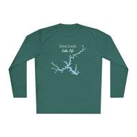 Sinclair Lake Life Dri-fit Boating Shirt – Breathable Material – Men's Long Sleeve Moisture Wicking Tee – Georgia Lake