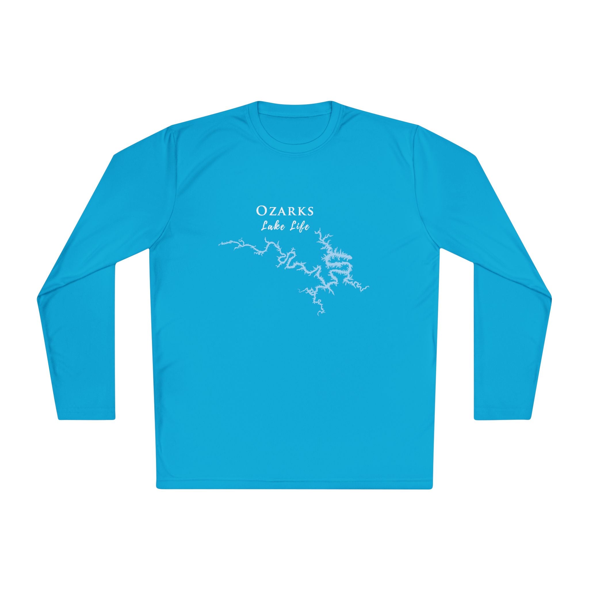 Ozarks Lake Life Dri-fit Boating Shirt – Breathable Material – Men's Long Sleeve Moisture Wicking Tee – Arkansas Lake