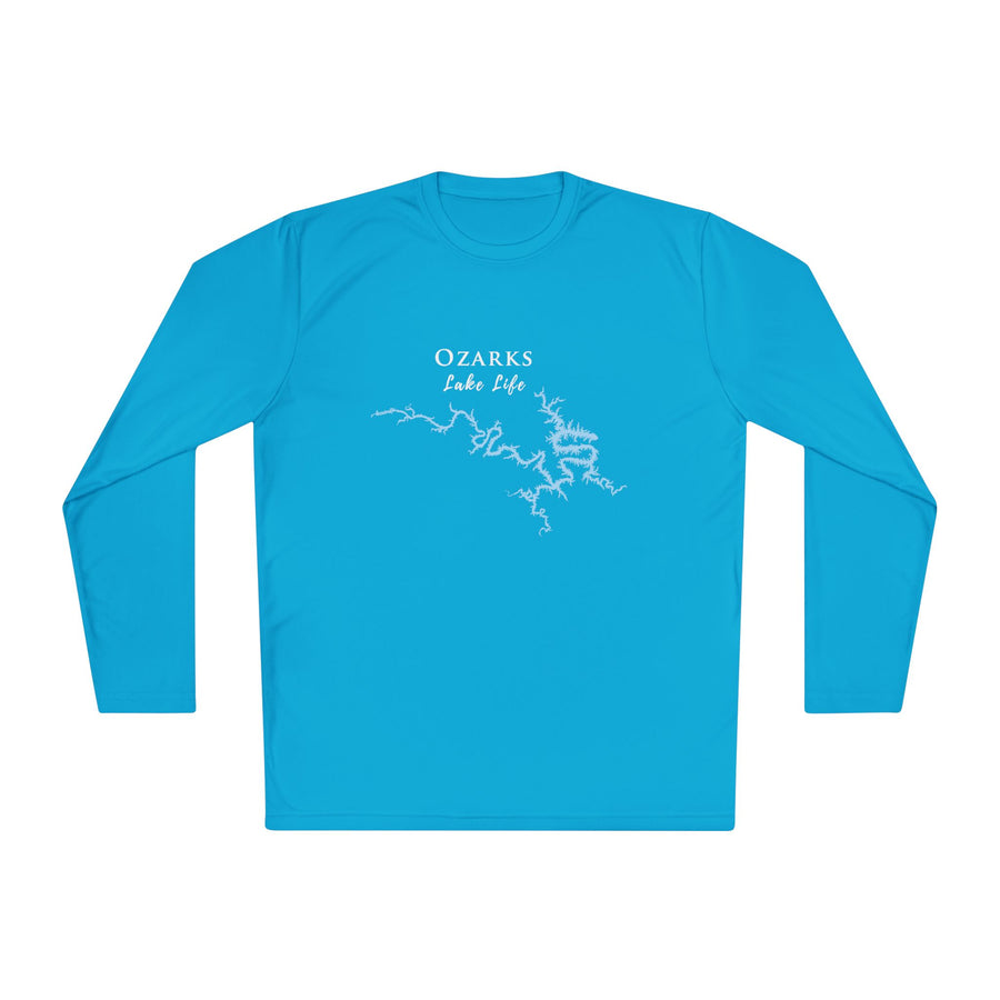 Ozarks Lake Life Dri-fit Boating Shirt – Breathable Material – Men's Long Sleeve Moisture Wicking Tee – Arkansas Lake