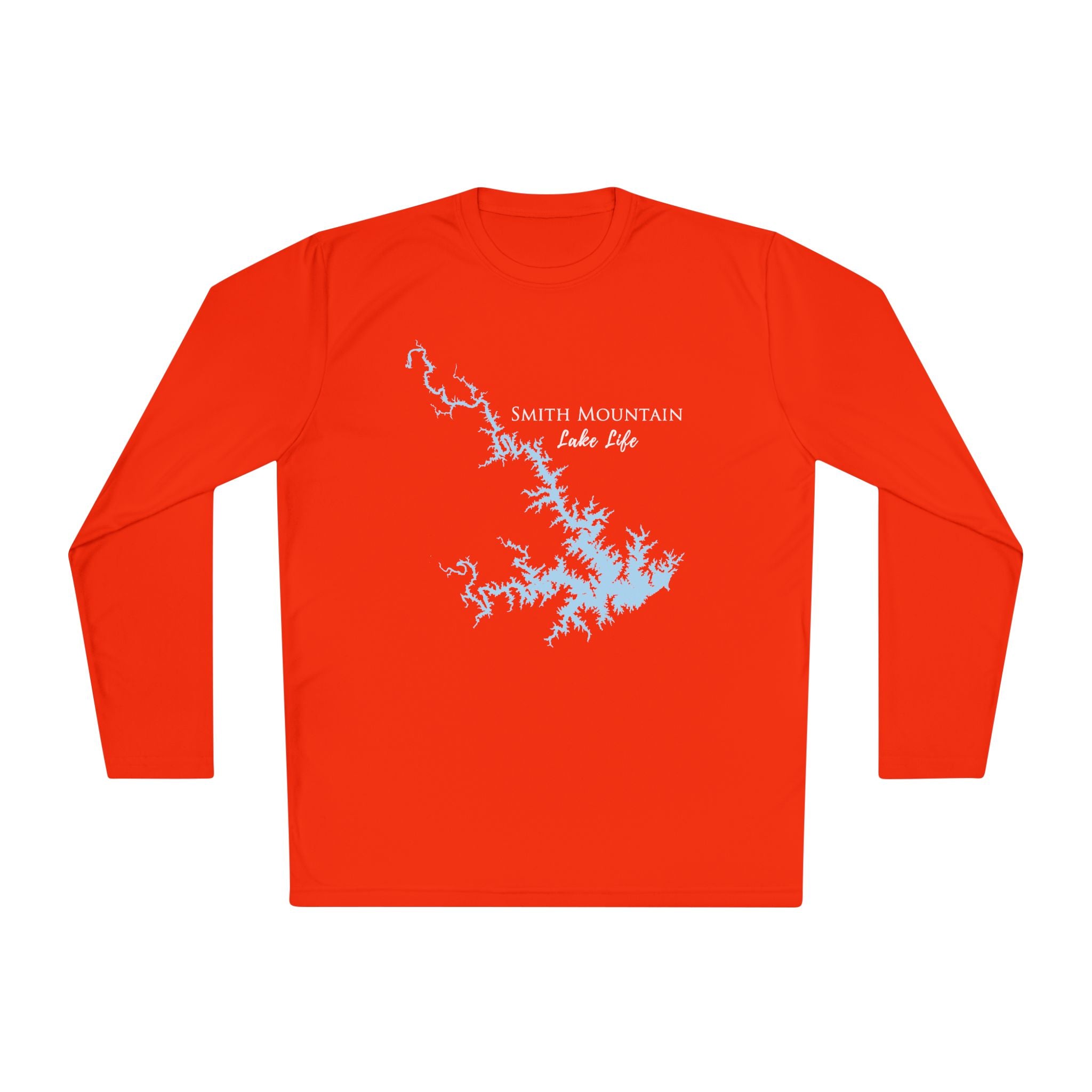 Smith Mountain Lake Life Dri-fit Boating Shirt – Breathable Material – Men's Long Sleeve Moisture Wicking Tee – Virginia Lake