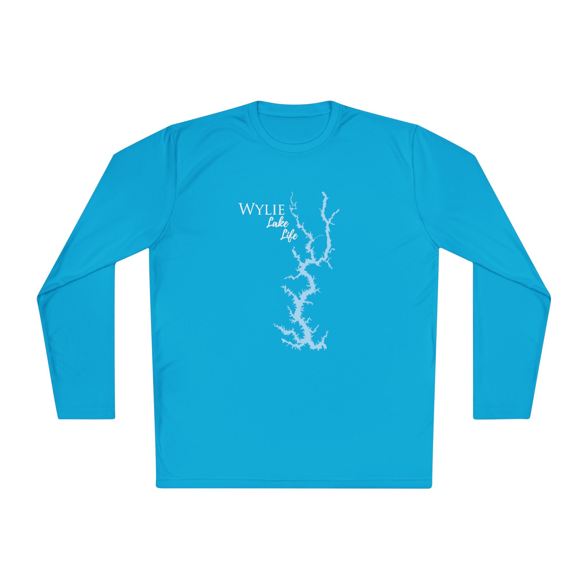 Wylie Lake Life Dri-fit Boating Shirt – Breathable Material – Men's Long Sleeve Moisture Wicking Tee – South Carolina Lake