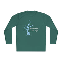 Burton Lake Life Dri-fit Boating Shirt – Breathable Material – Men's Long Sleeve Moisture Wicking Tee – Georgia Lake
