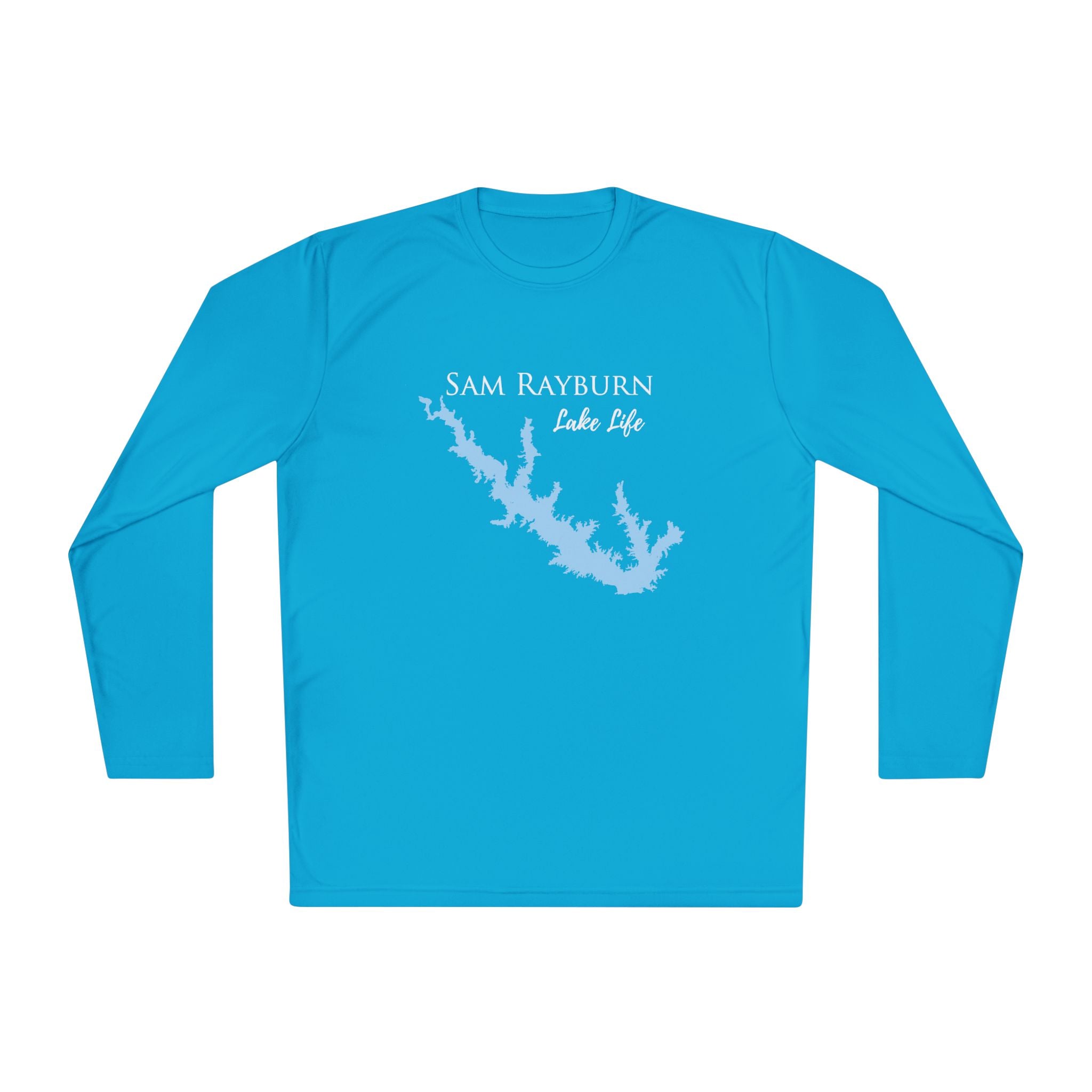 Sam Rayburn Lake Life Dri-fit Boating Shirt – Breathable Material – Men's Long Sleeve Moisture Wicking Tee – Texas Lake
