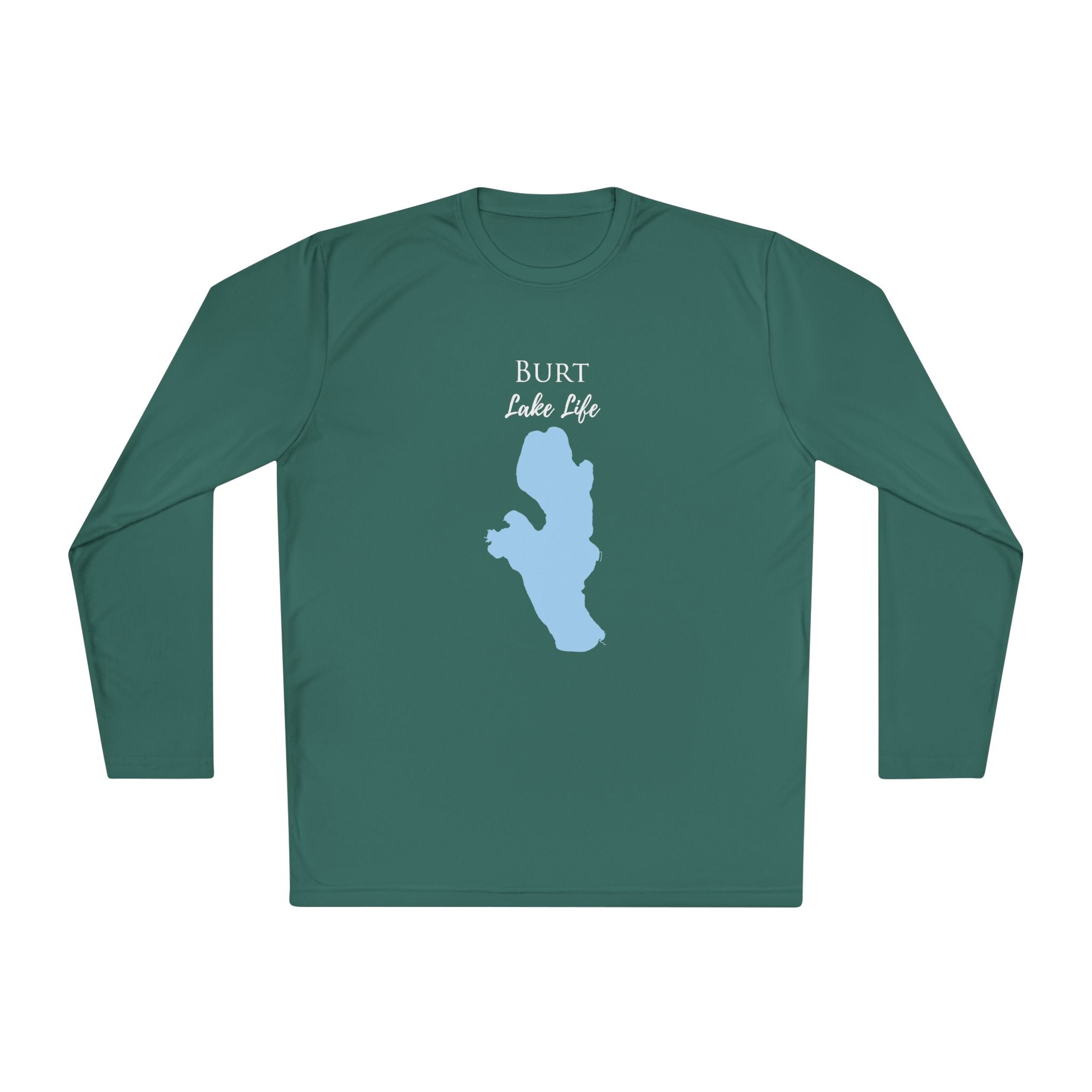 Burt Lake Life Dri-fit Boating Shirt – Breathable Material – Men's Long Sleeve Moisture Wicking Tee – Michigan Lake