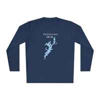 Hopatcong Lake Life Dri-fit Boating Shirt – Breathable Material – Men's Long Sleeve Moisture Wicking Tee – New Jersey Lake
