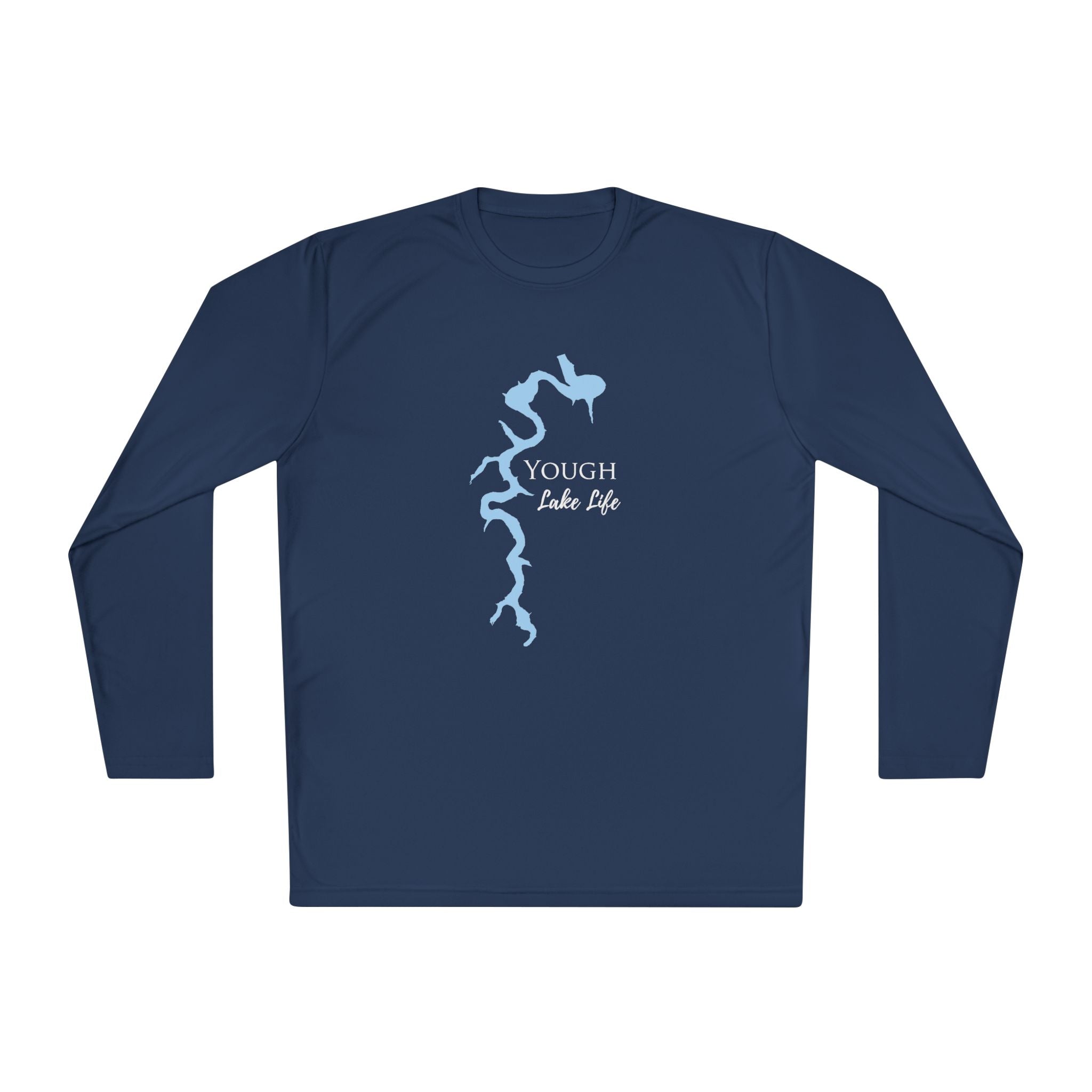 Yough Lake Life Dri-fit Boating Shirt – Youghiogheny River Lake - Breathable Material – Men's Long Sleeve Moisture Wicking Tee – Pennsylvania Lake