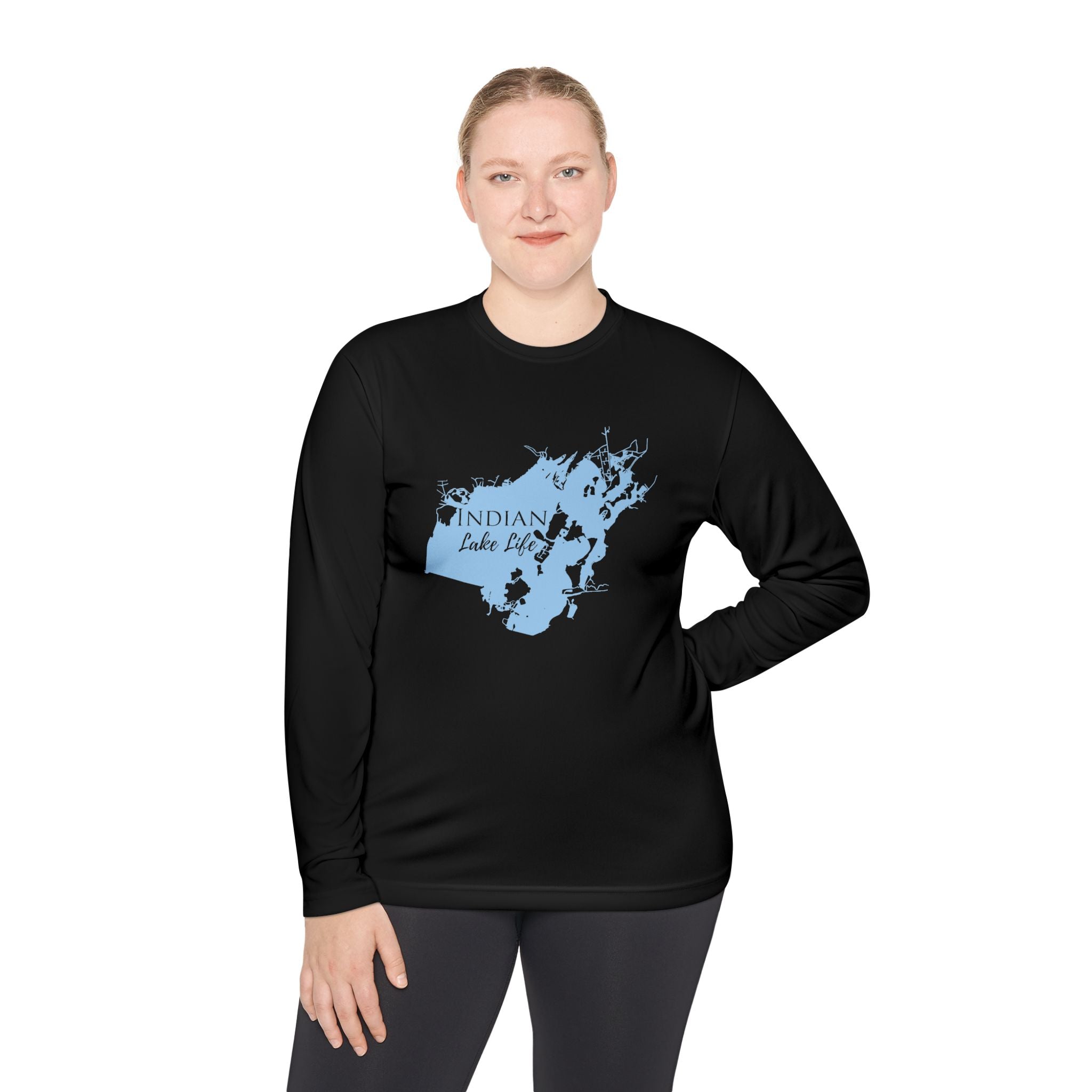 Indian Lake Life Dri-fit Boating Shirt – Breathable Material – Men's Long Sleeve Moisture Wicking Tee – Ohio Lake