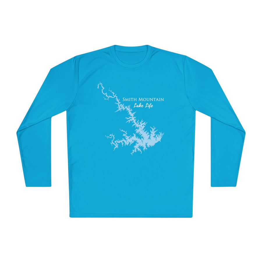 Smith Mountain Lake Life Dri-fit Boating Shirt – Breathable Material – Men's Long Sleeve Moisture Wicking Tee – Virginia Lake