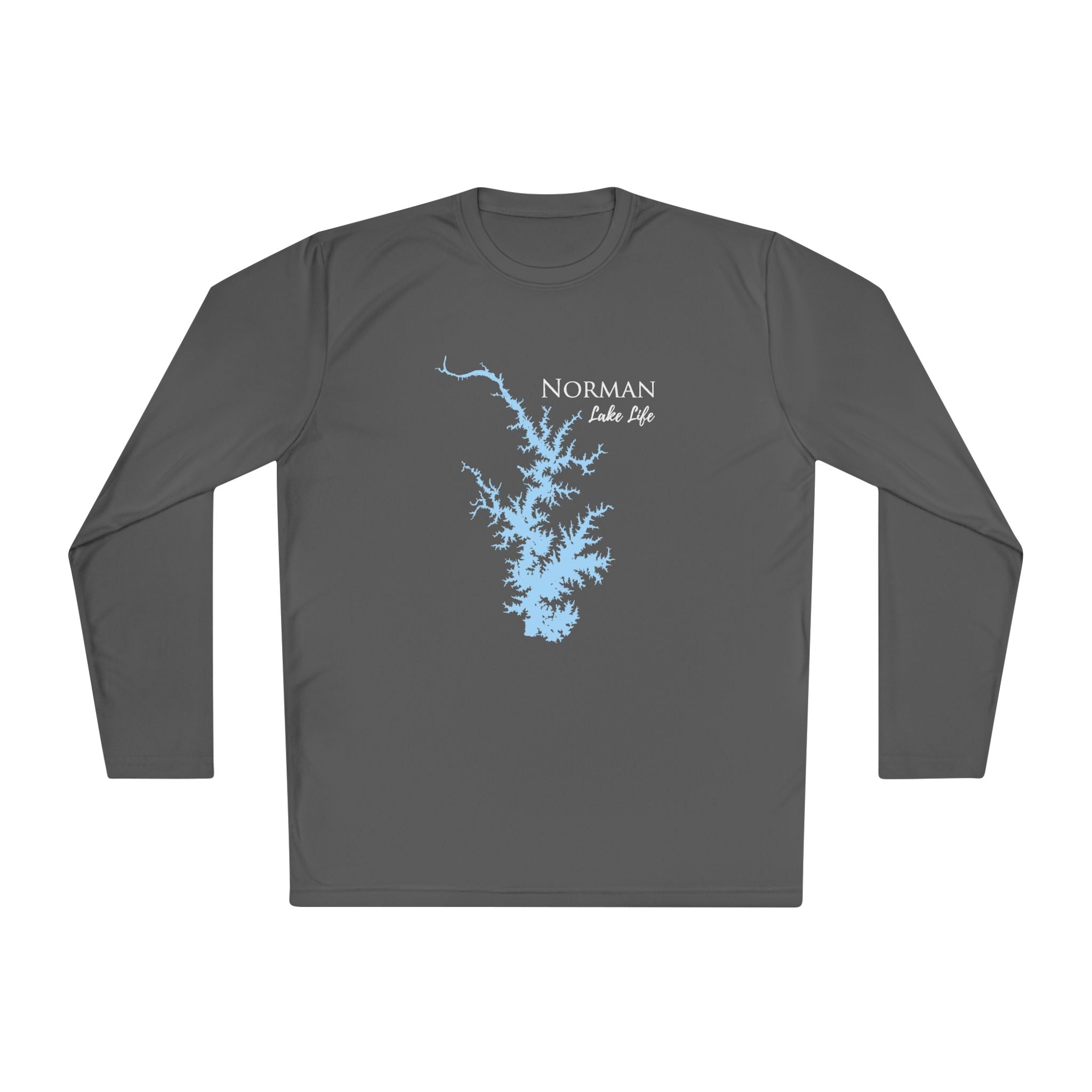 Norman Lake Life Dri-fit Boating Shirt – Breathable Material – Men's Long Sleeve Moisture Wicking Tee – North Carolina Lake