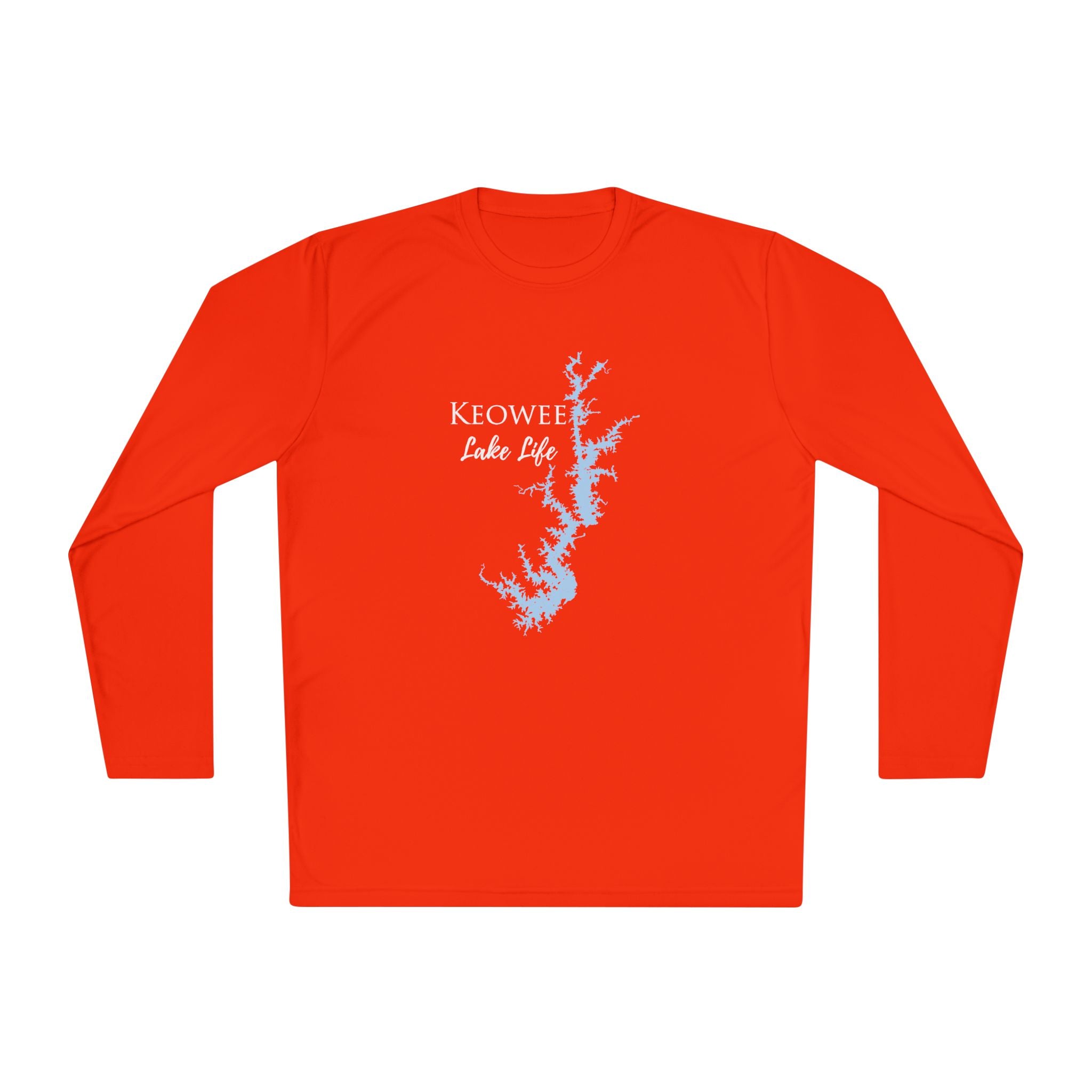 Keowee Lake Life Dri-fit Boating Shirt – Breathable Material – Men's Long Sleeve Moisture Wicking Tee – South Carolina Lake