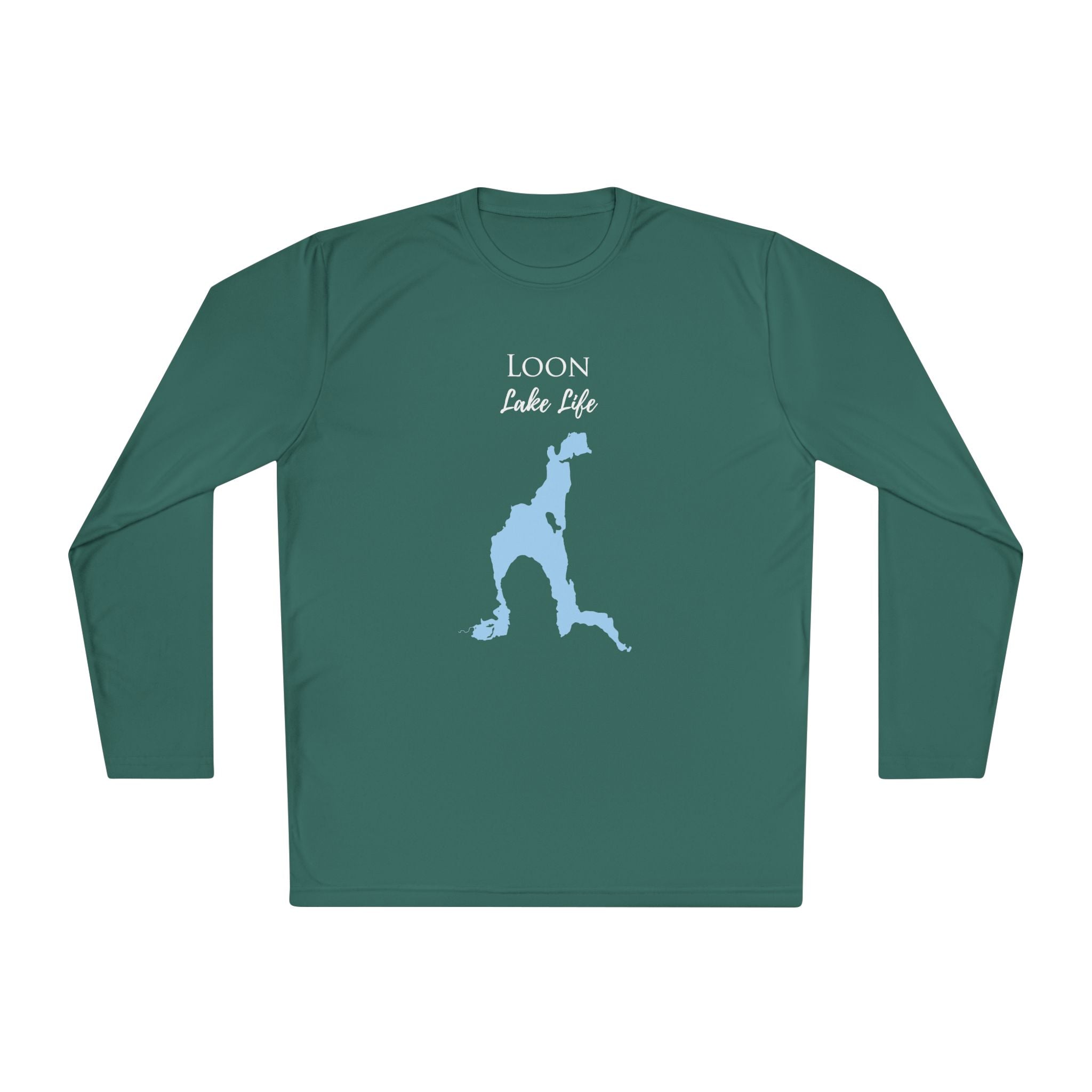 Loon Lake Life Dri-fit Boating Shirt – Breathable Material – Men's Long Sleeve Moisture Wicking Tee – New York Lake