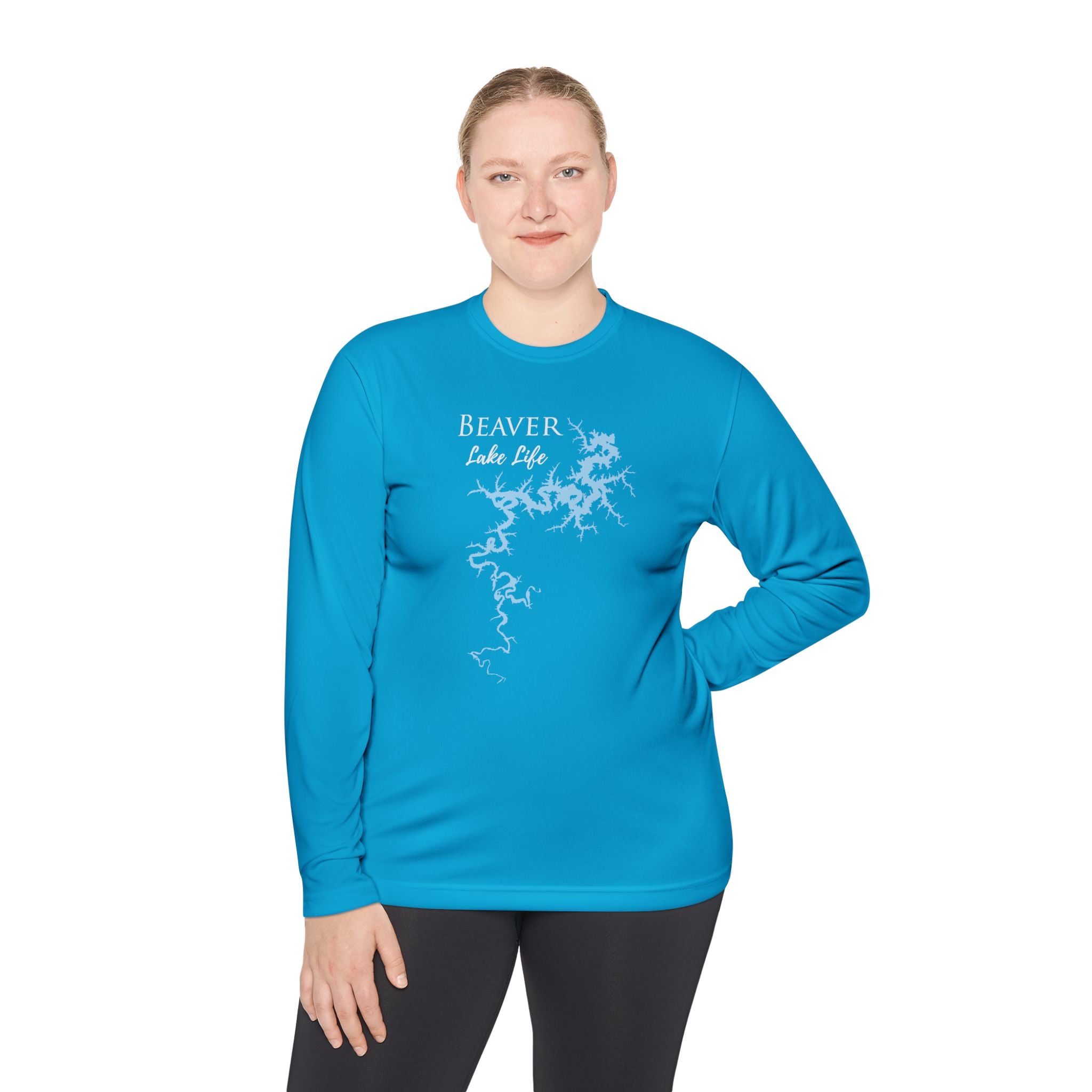 Beaver Lake Life Dri-fit Boating Shirt – Breathable Material – Men's Long Sleeve Moisture Wicking Tee – Arkansas Lake