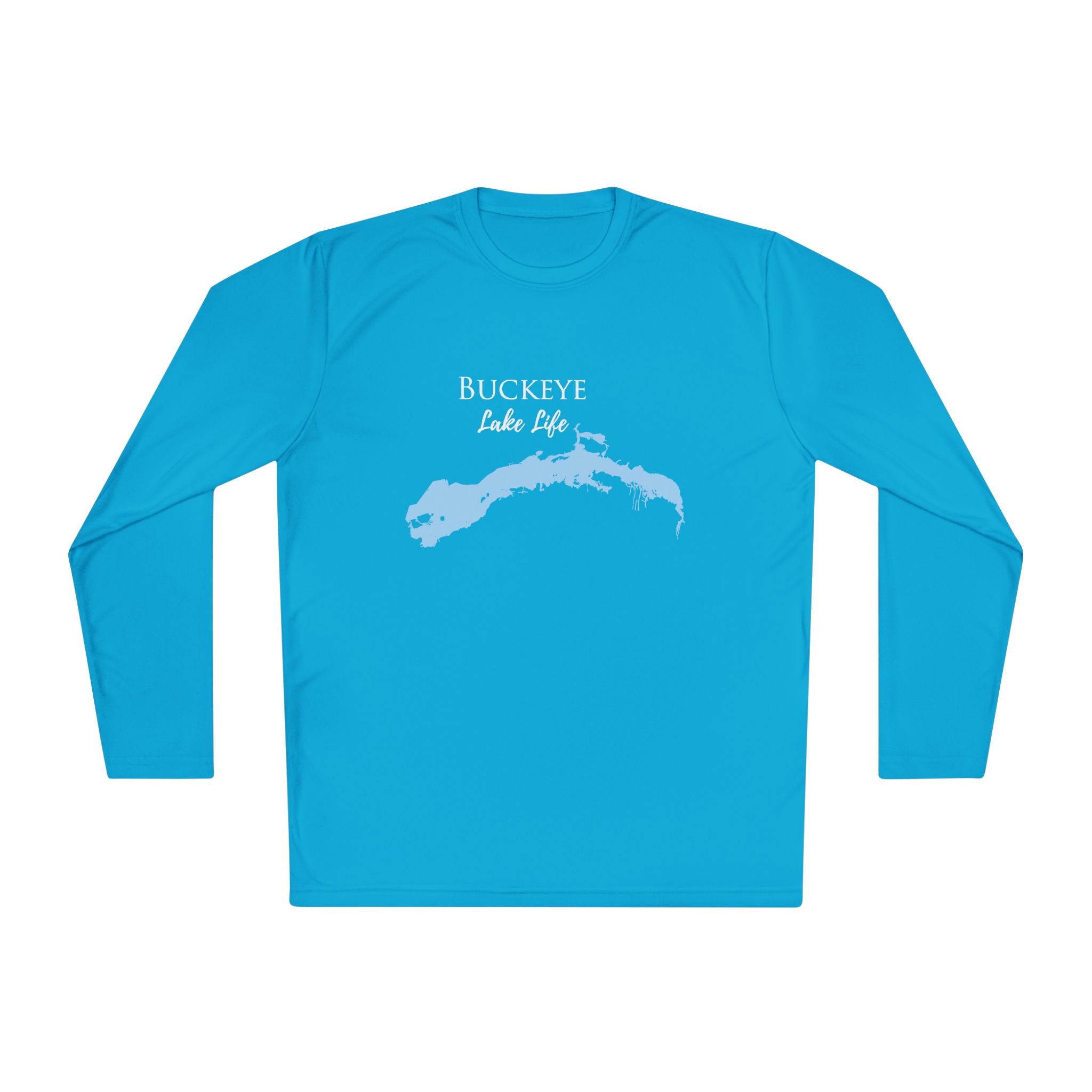 Buckeye Lake Life Dri-fit Boating Shirt – Breathable Material – Men's Long Sleeve Moisture Wicking Tee – Ohio Lake