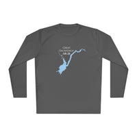 Great Sacandaga Lake Life Dri-fit Boating Shirt – Breathable Material – Men's Long Sleeve Moisture Wicking Tee – New York Lake