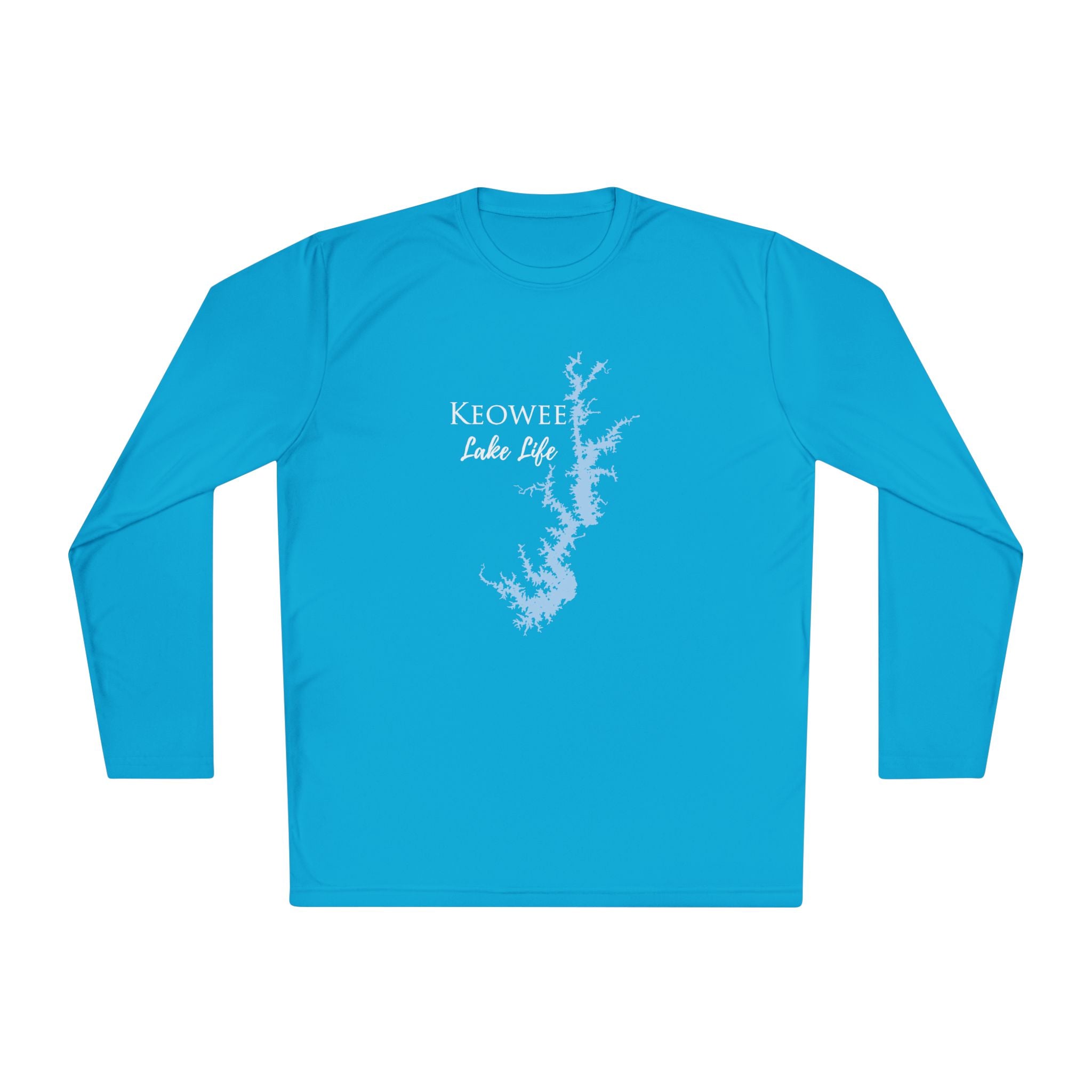 Keowee Lake Life Dri-fit Boating Shirt – Breathable Material – Men's Long Sleeve Moisture Wicking Tee – South Carolina Lake