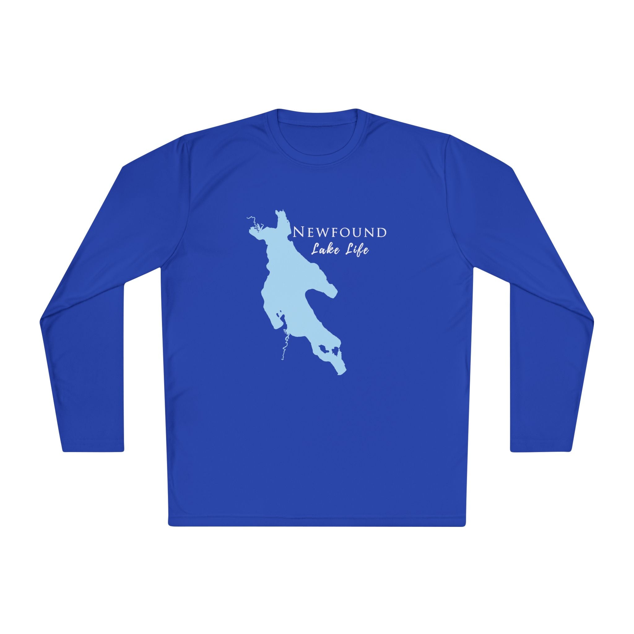 Newfound Lake Life Dri-fit Boating Shirt – Breathable Material – Men's Long Sleeve Moisture Wicking Tee – New Hampshire Lake