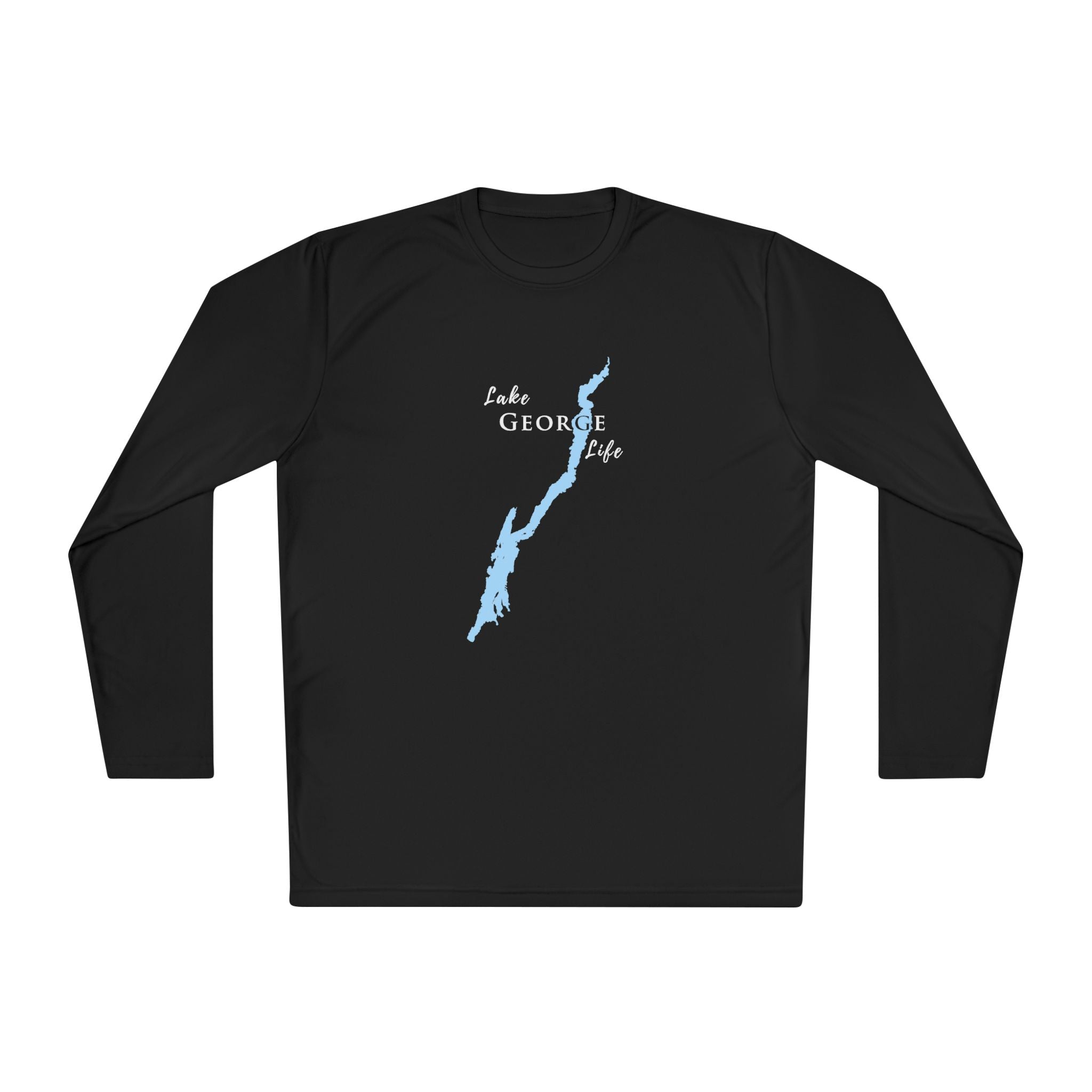 Lake George Life Dri-fit Boating Shirt – Breathable Material – Men's Long Sleeve Moisture Wicking Tee – New York Lake