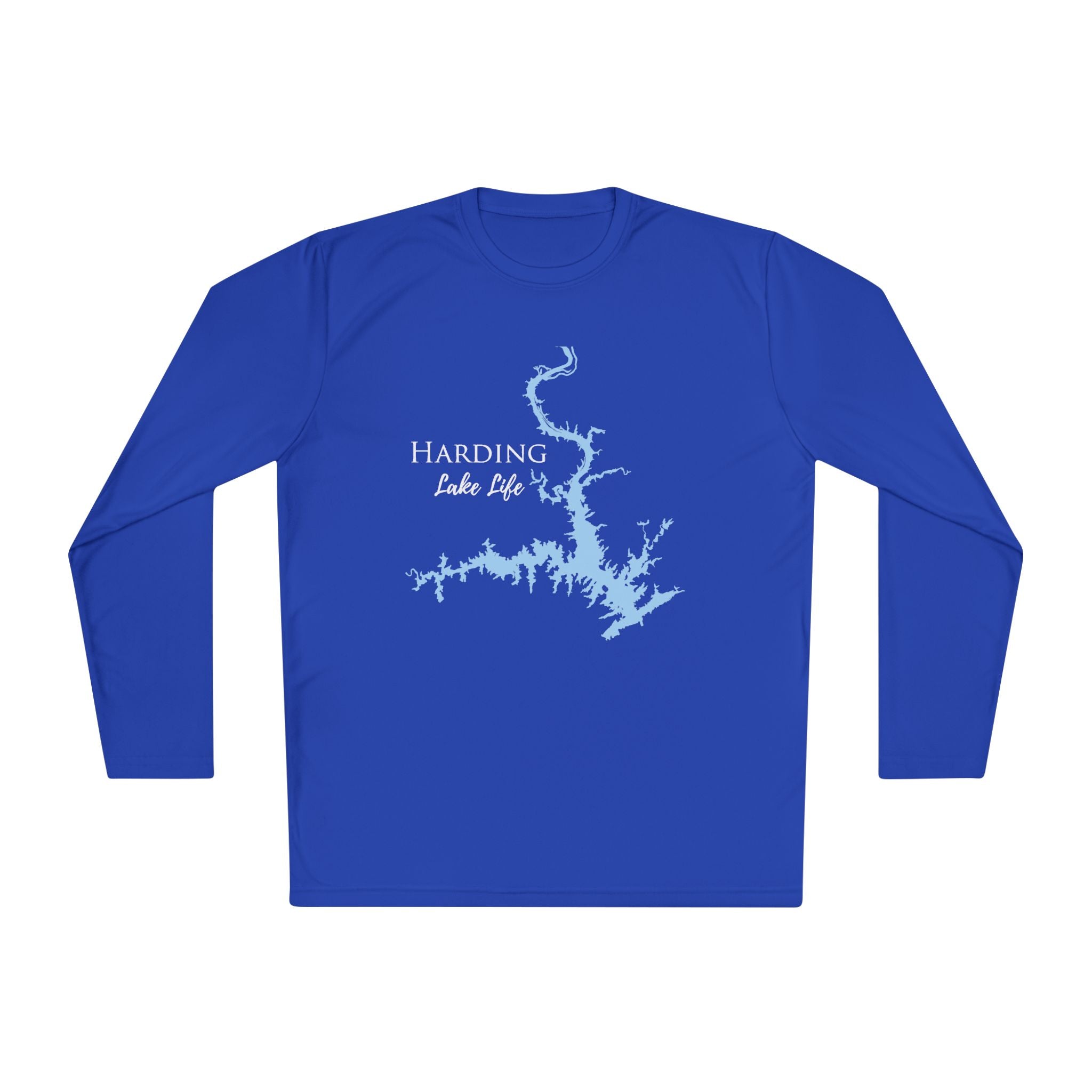 Harding Lake Life Dri-fit Boating Shirt – Breathable Material – Men's Long Sleeve Moisture Wicking Tee – Georgia Lake