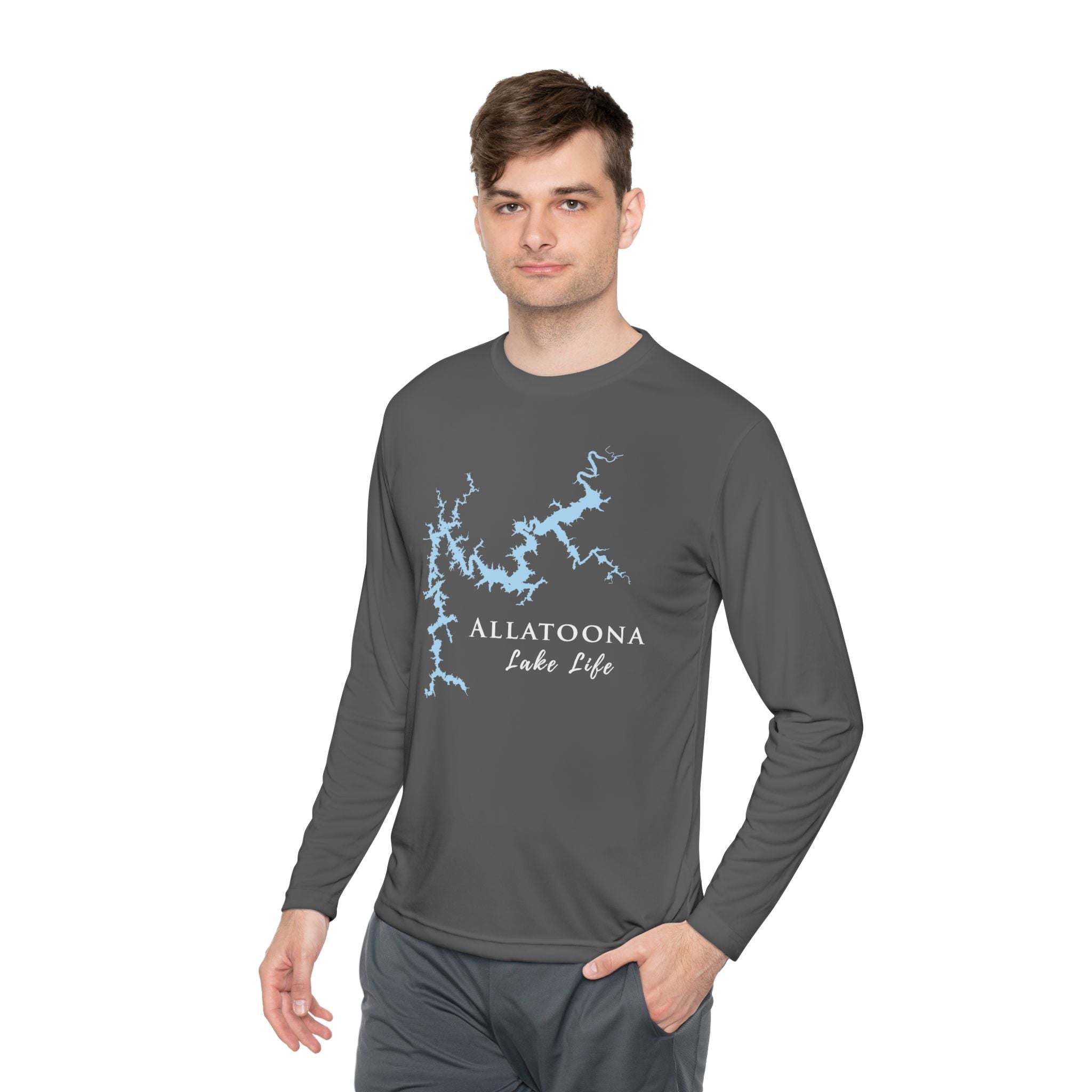 Allatoona Lake Life Dri-fit Boating Shirt – Breathable Material – Men's Long Sleeve Moisture Wicking Tee – Georgia Lake