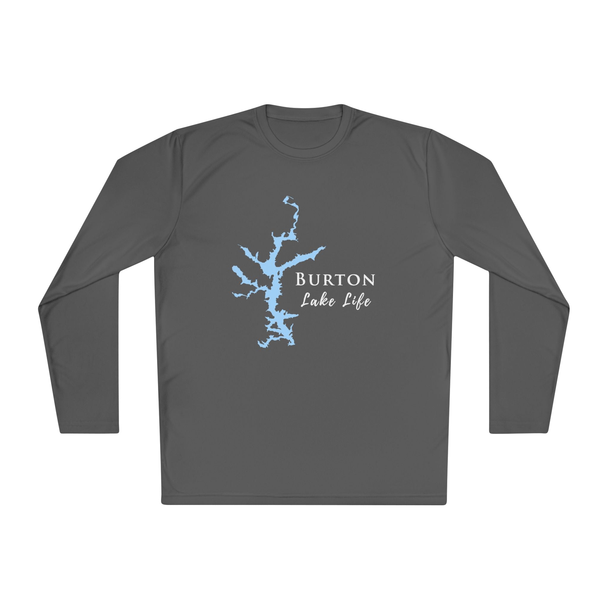 Burton Lake Life Dri-fit Boating Shirt – Breathable Material – Men's Long Sleeve Moisture Wicking Tee – Georgia Lake