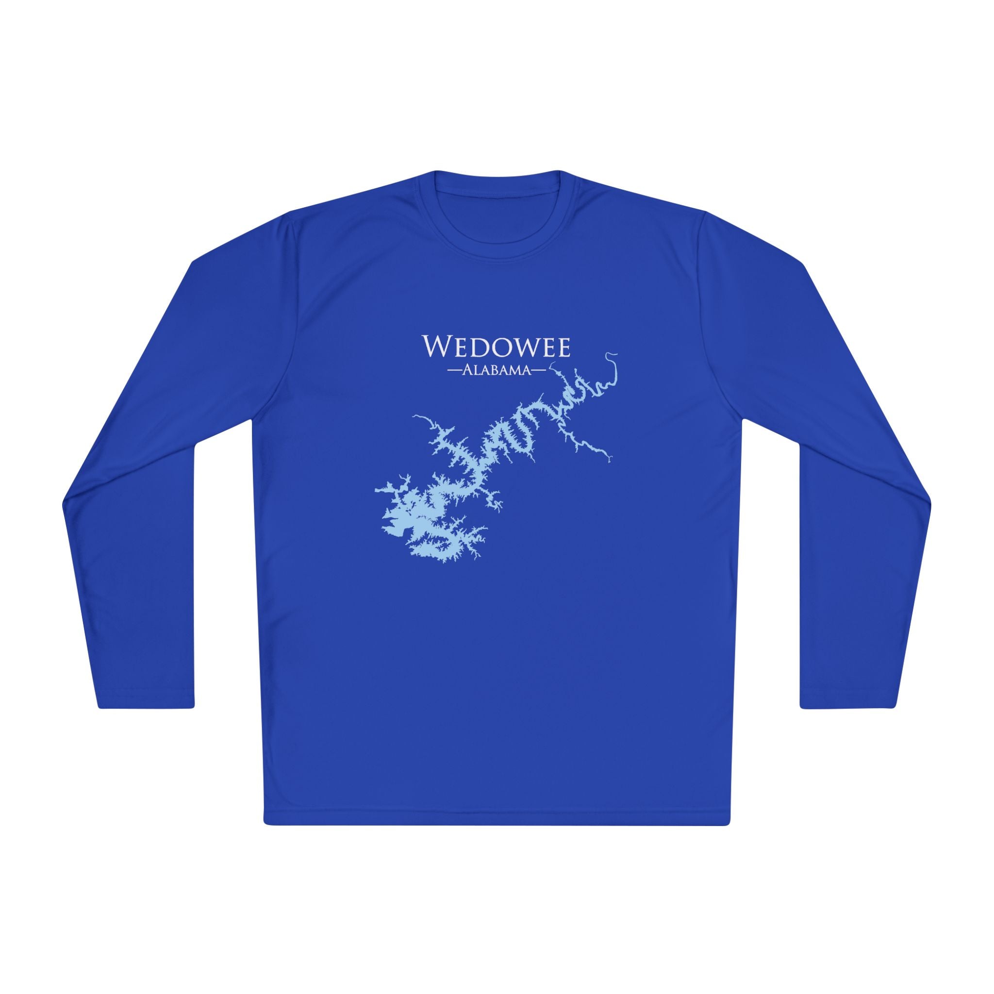 Wedowee Alabama Dri-fit Boating Shirt – Breathable Material – Men's Long Sleeve Moisture Wicking Tee – Alabama Lake