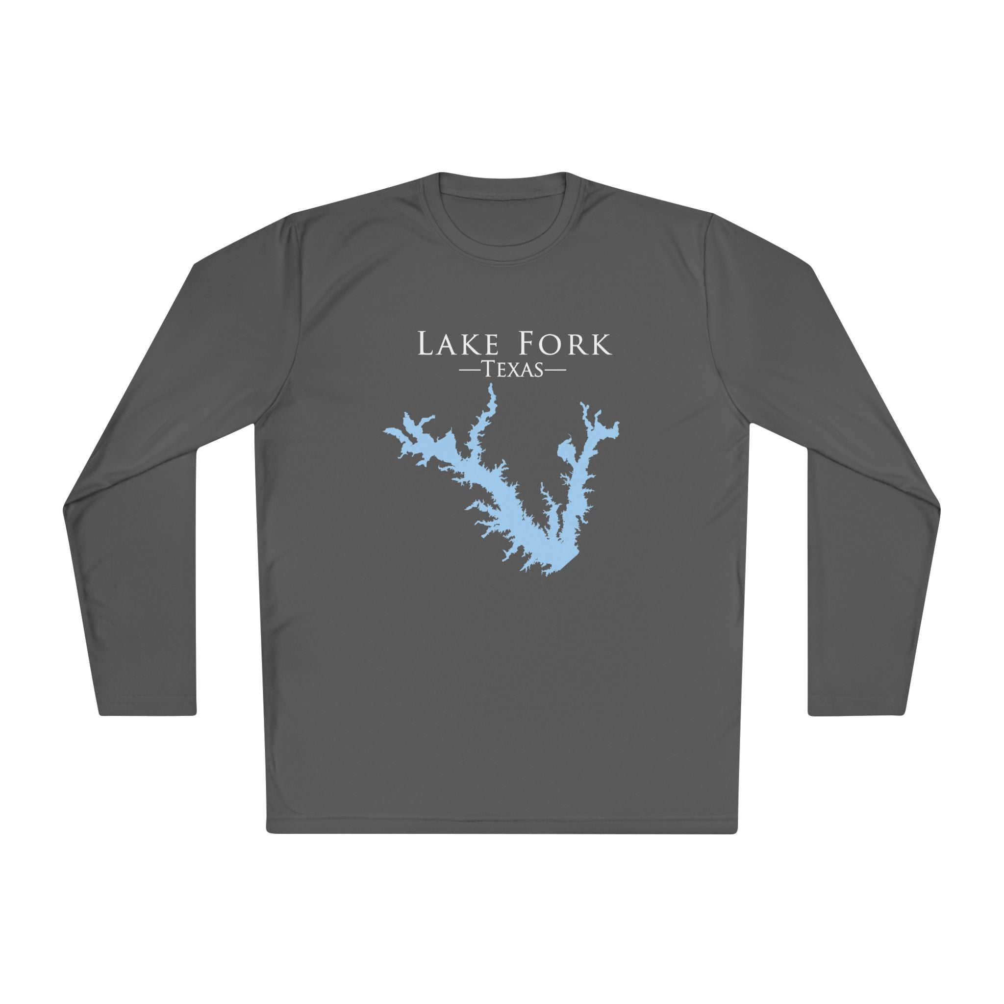 Lake Fork Texas Dri-fit Boating Shirt – Breathable Material – Men's Long Sleeve Moisture Wicking Tee – Texas Lake
